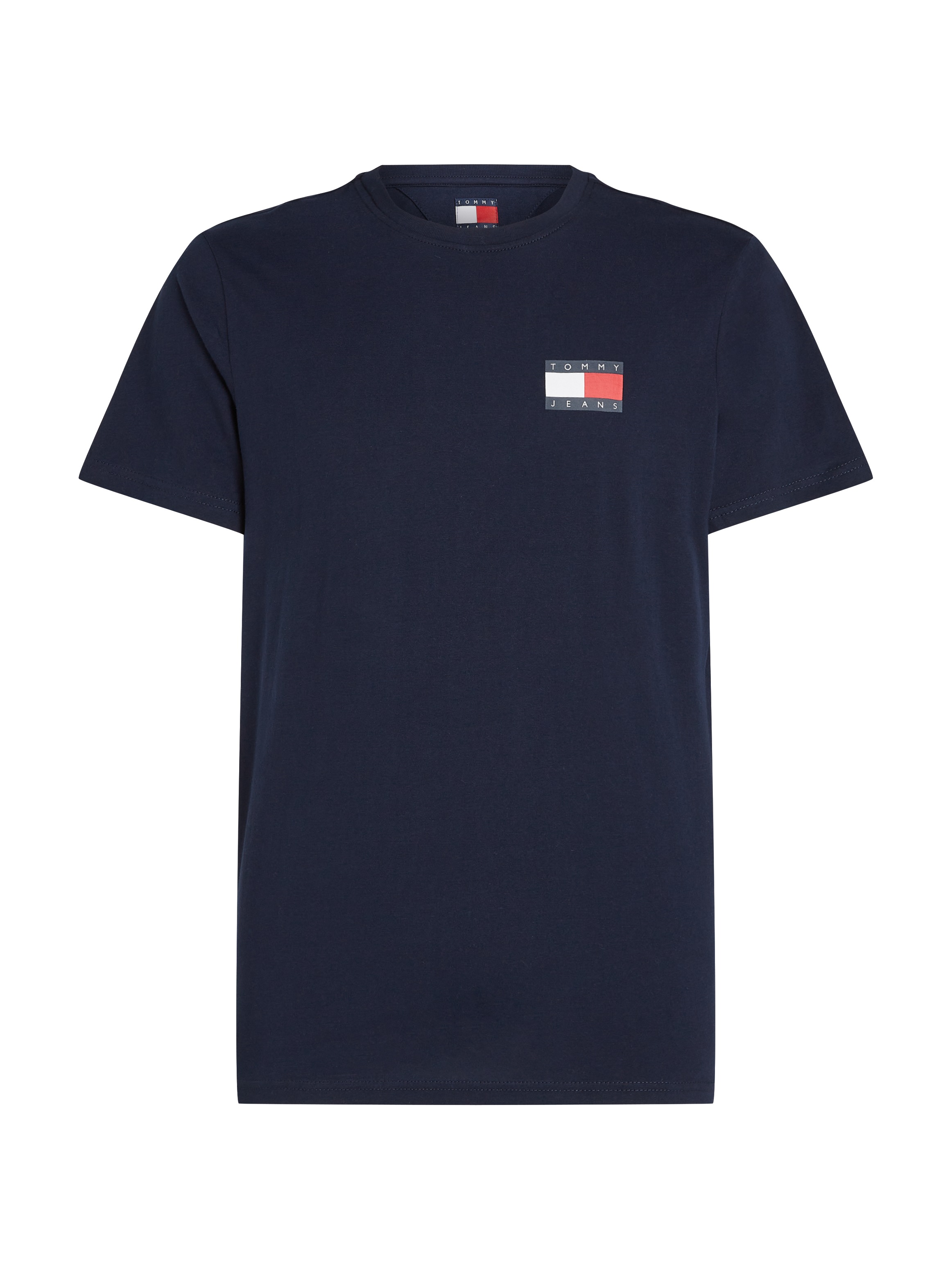 Tommy Jeans T-Shirt »TJM SLIM ESSENTIAL FLAG TEE EXT«, Mit Rundhalsausschnitt