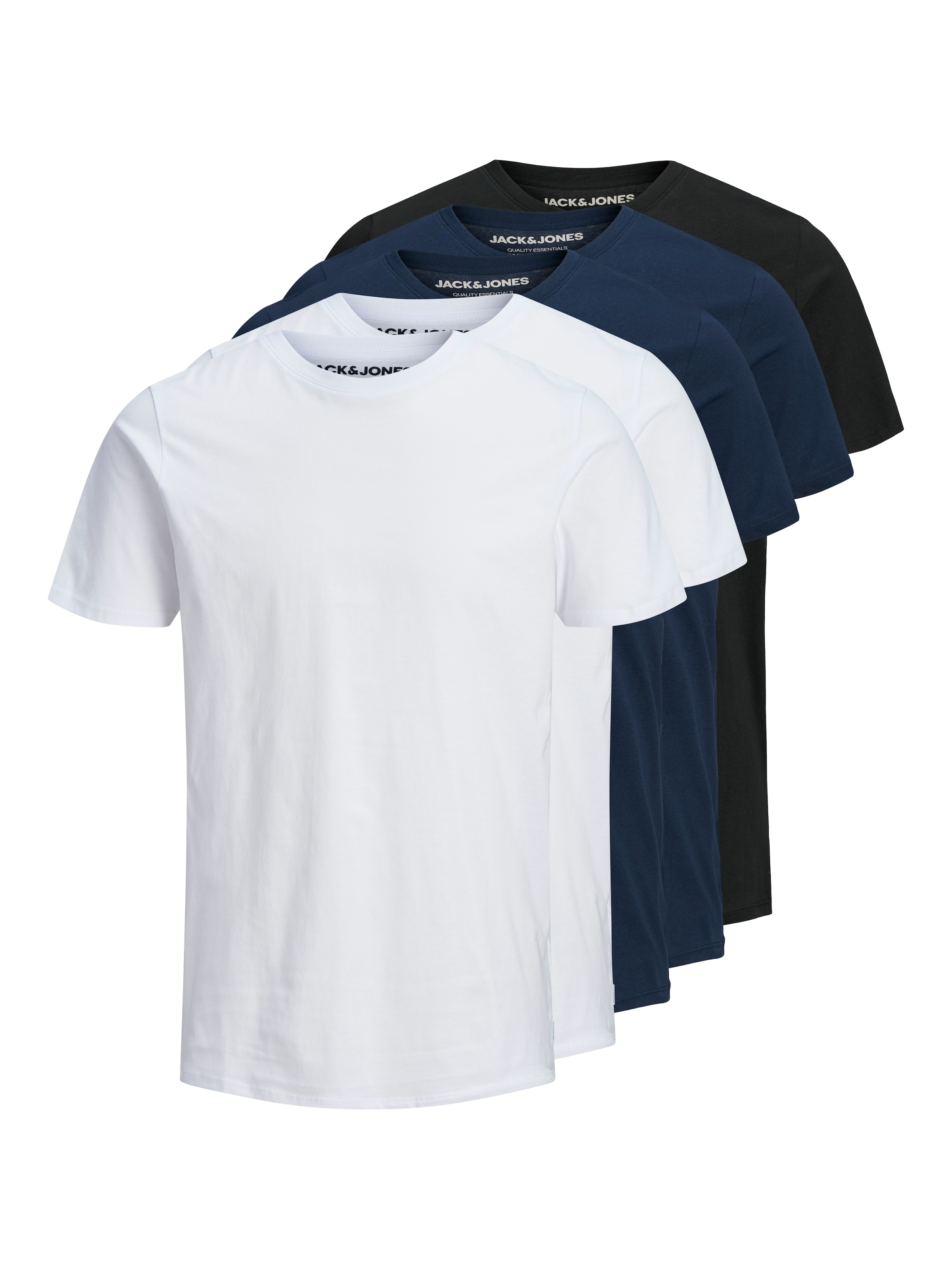 Image of Jack & Jones T-Shirt "JJEORGANIC BASIC TEE SS O-NE 5PK MP NOOS" Packung, 5er-Pack, 5 Stk.