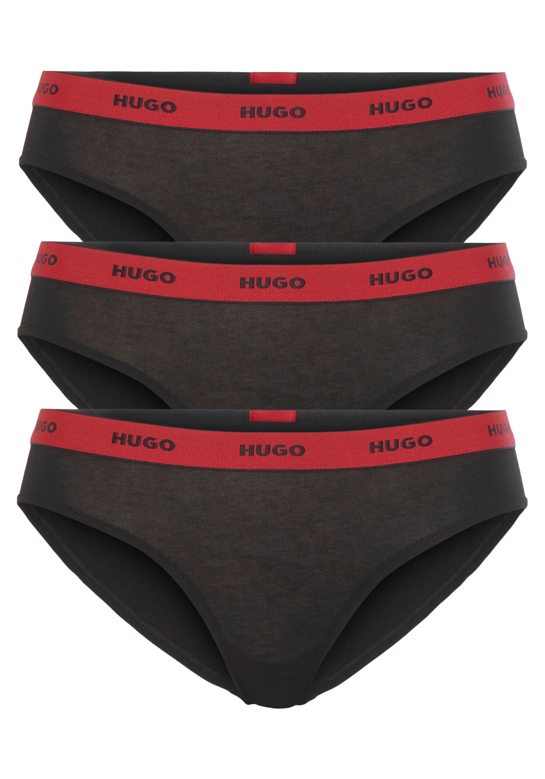♕ HUGO Slip »TRIPLET BRIEF STRIPE«, (Packung, 3 St., 3er-Pack), mit  kontrastfarbenem Logobund versandkostenfrei kaufen