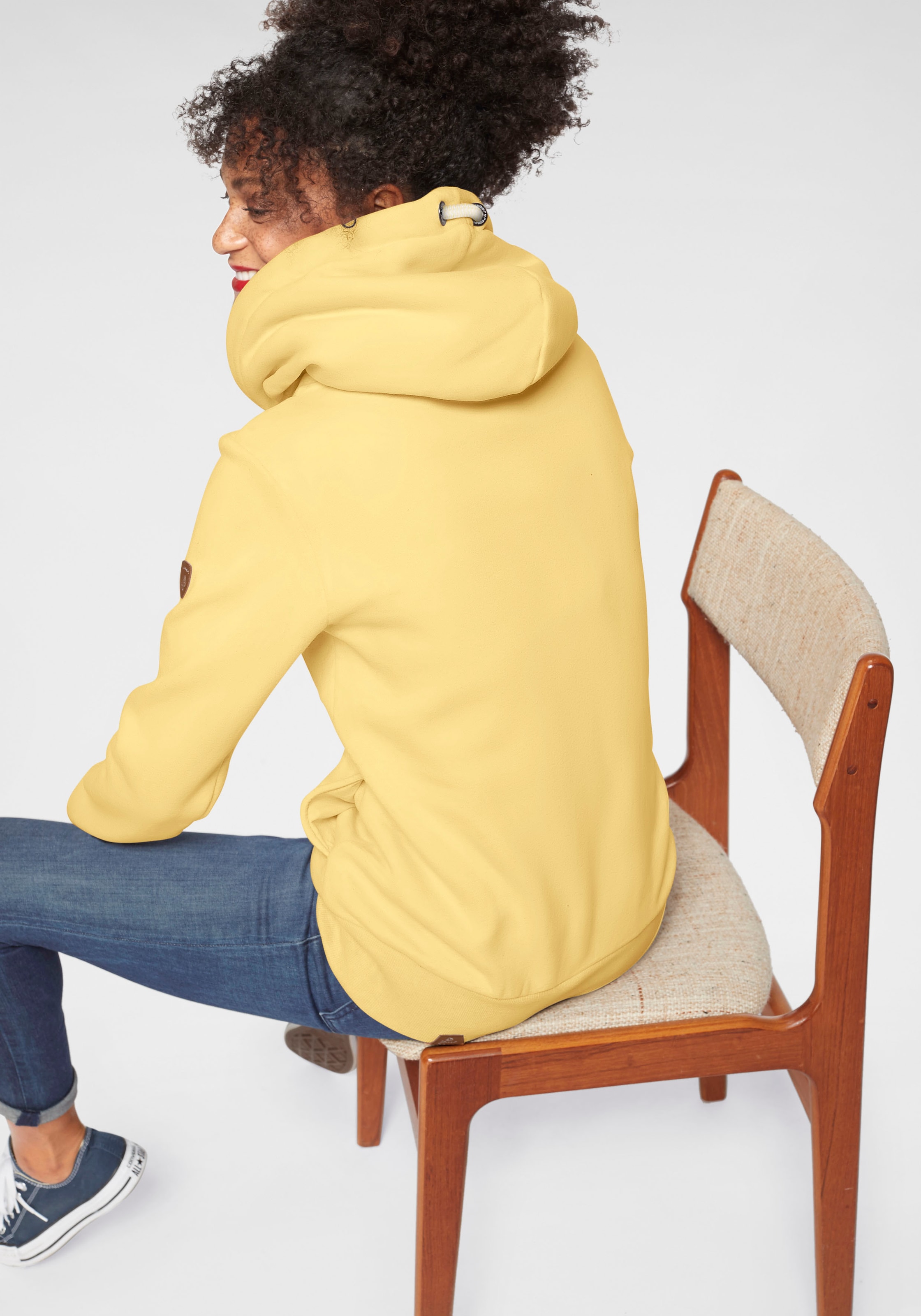 Ragwear Kapuzensweatshirt »GRIPYBUTTON«, Sweater mit rustikalen Kordel-Akzenten