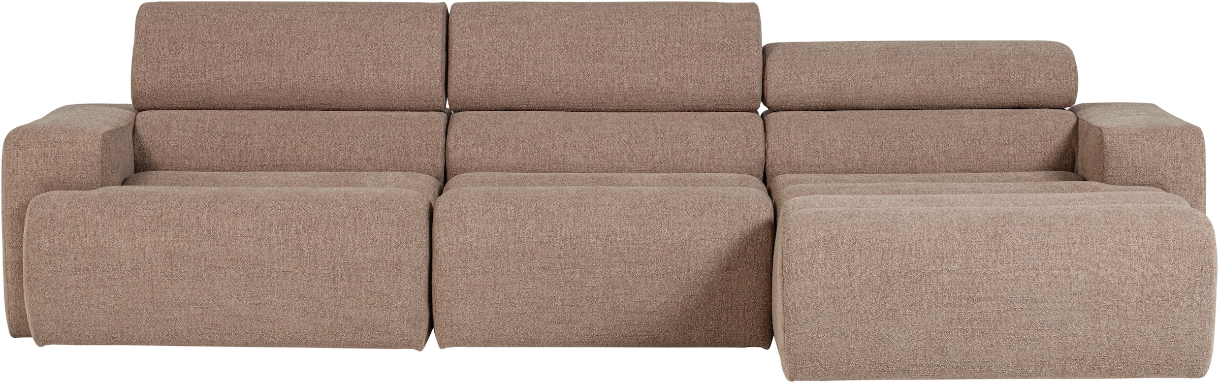 Image of WOOOD Ecksofa "Novi Chaiselongue Bezug mit verstellbarer Nackenstütze 300x173x73 cm" Rechts, Tragkraft 360 kg, Maximale Verschleissfestigkeit, Bouclé-Bezug