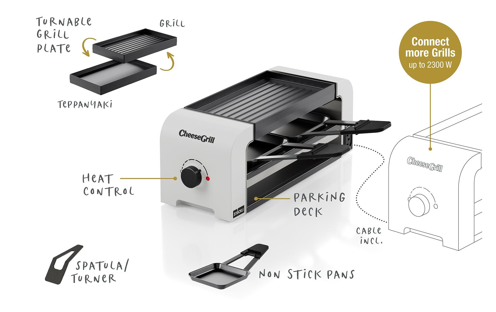 Stöckli Raclette »Stöckli CheeseGrill 2 Connect 2 Personen«