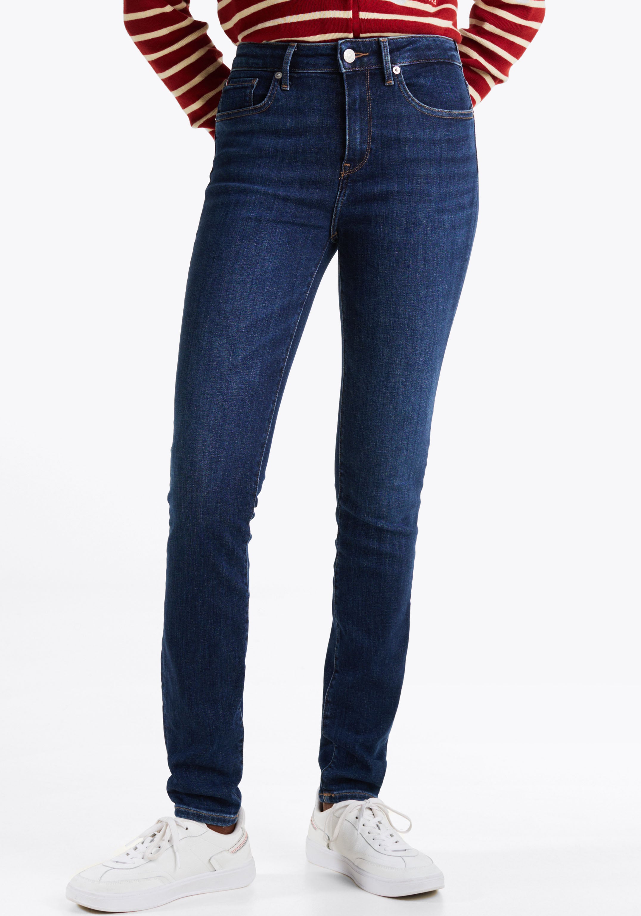 Image of Tommy Hilfiger Skinny-fit-Jeans "HERITAGE COMO SKINNY RW" mit Tommy Hilfiger Logo-Badge, 5-Pocket-Stil