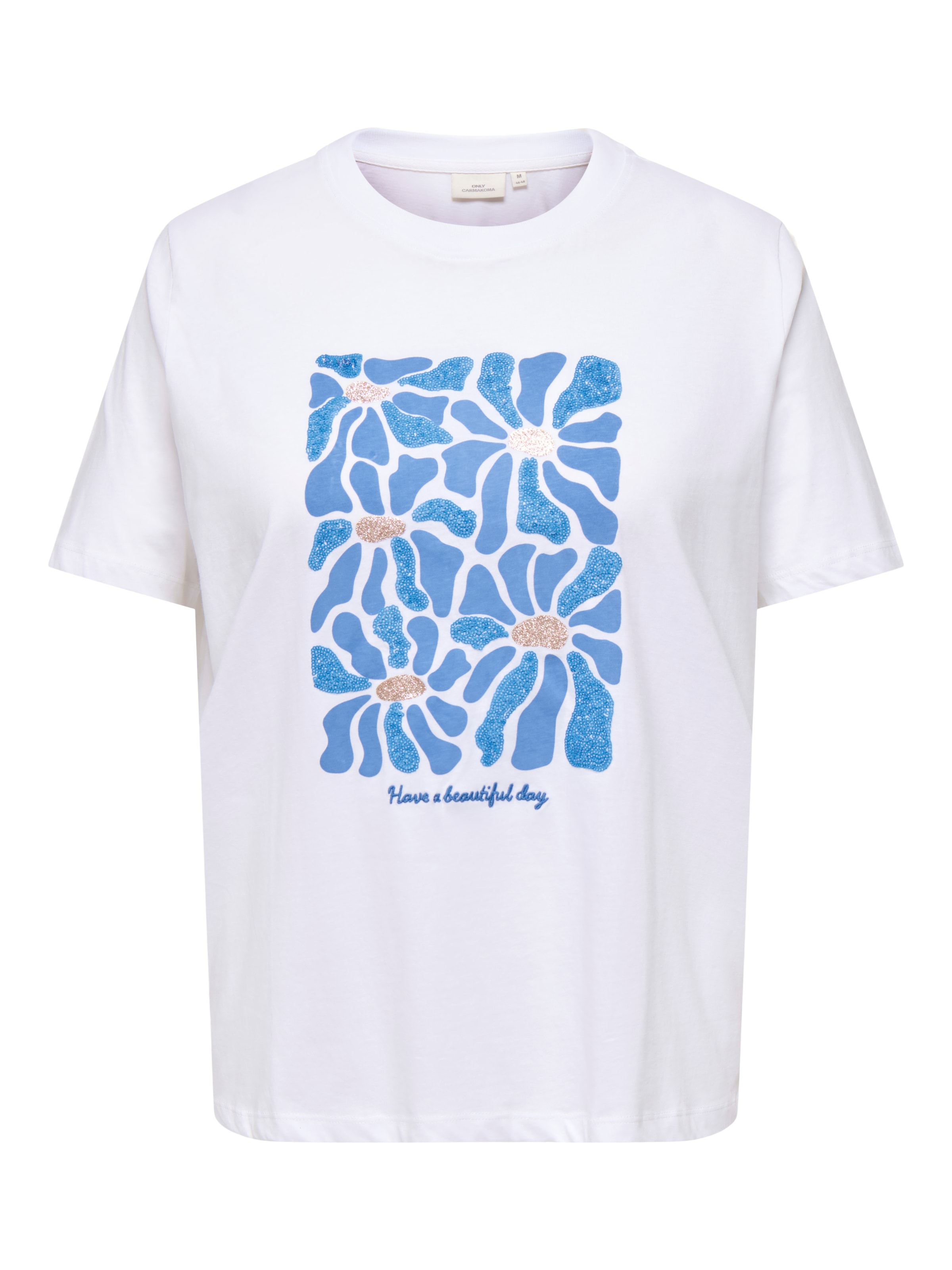 ONLY CARMAKOMA Rundhalsshirt »CARALBERTE LIFE S/S BOXY TEE JRS«