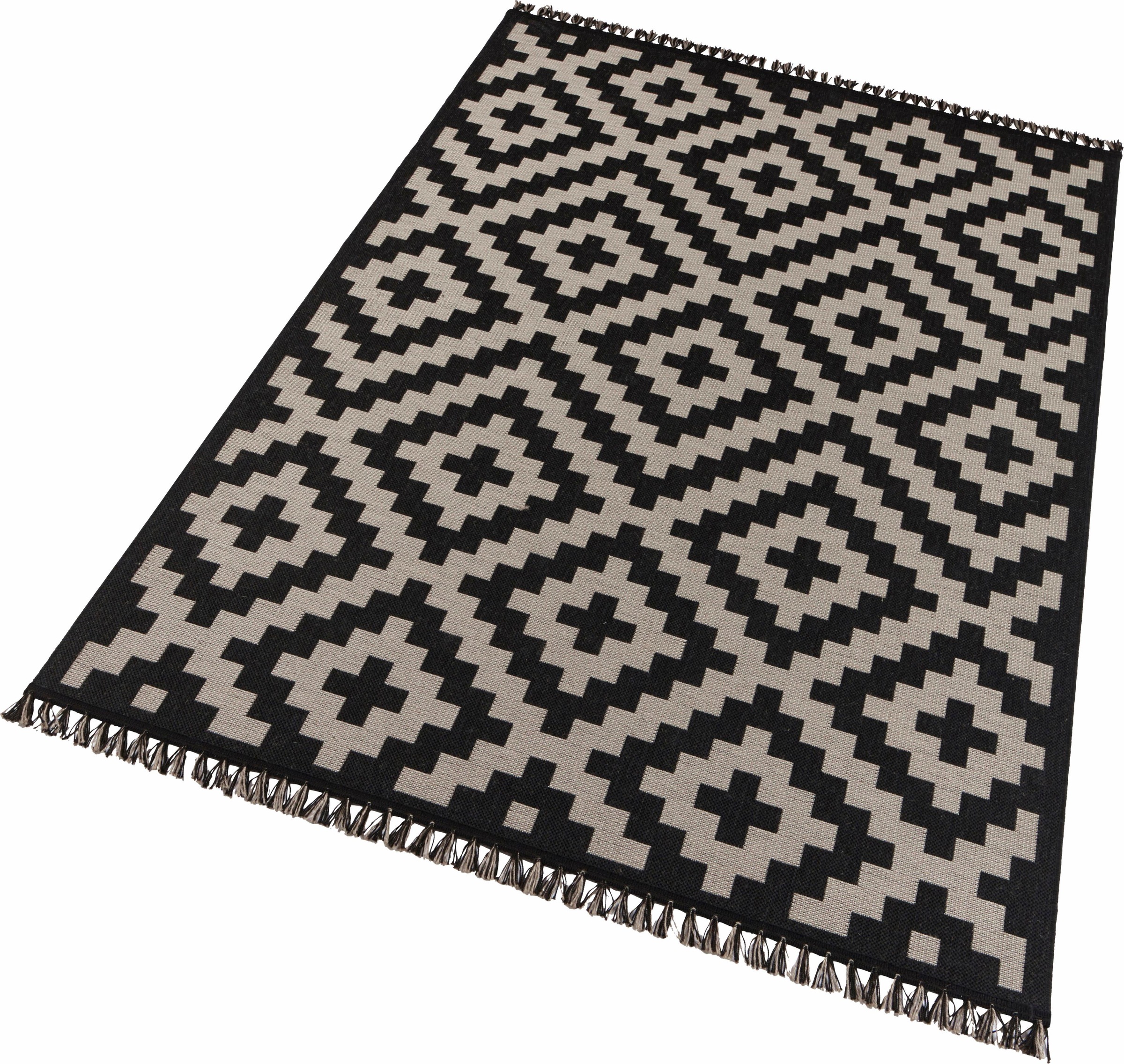 Image of freundin Home Collection Teppich »Stockholm«, rechteckig, 3 mm Höhe, Flachgewebe, Handmade Look mit Fransen, Naturoptik, Wohnzimmer, Schlafzimmer, Arbeitszimmer, Robust, Pflegeleicht bei Ackermann Versand Schweiz