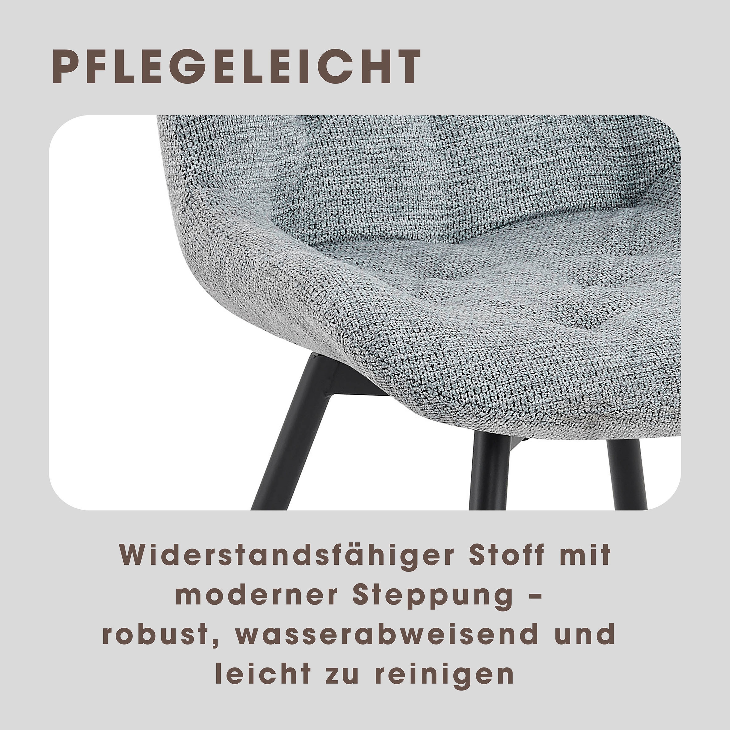 byLIVING Chaise de salle à manger »Aragon« (Ensemble) 2 cuis360 Grad drehbarer Stuhl, hochwertiger Webstoffbezug mit Steppung