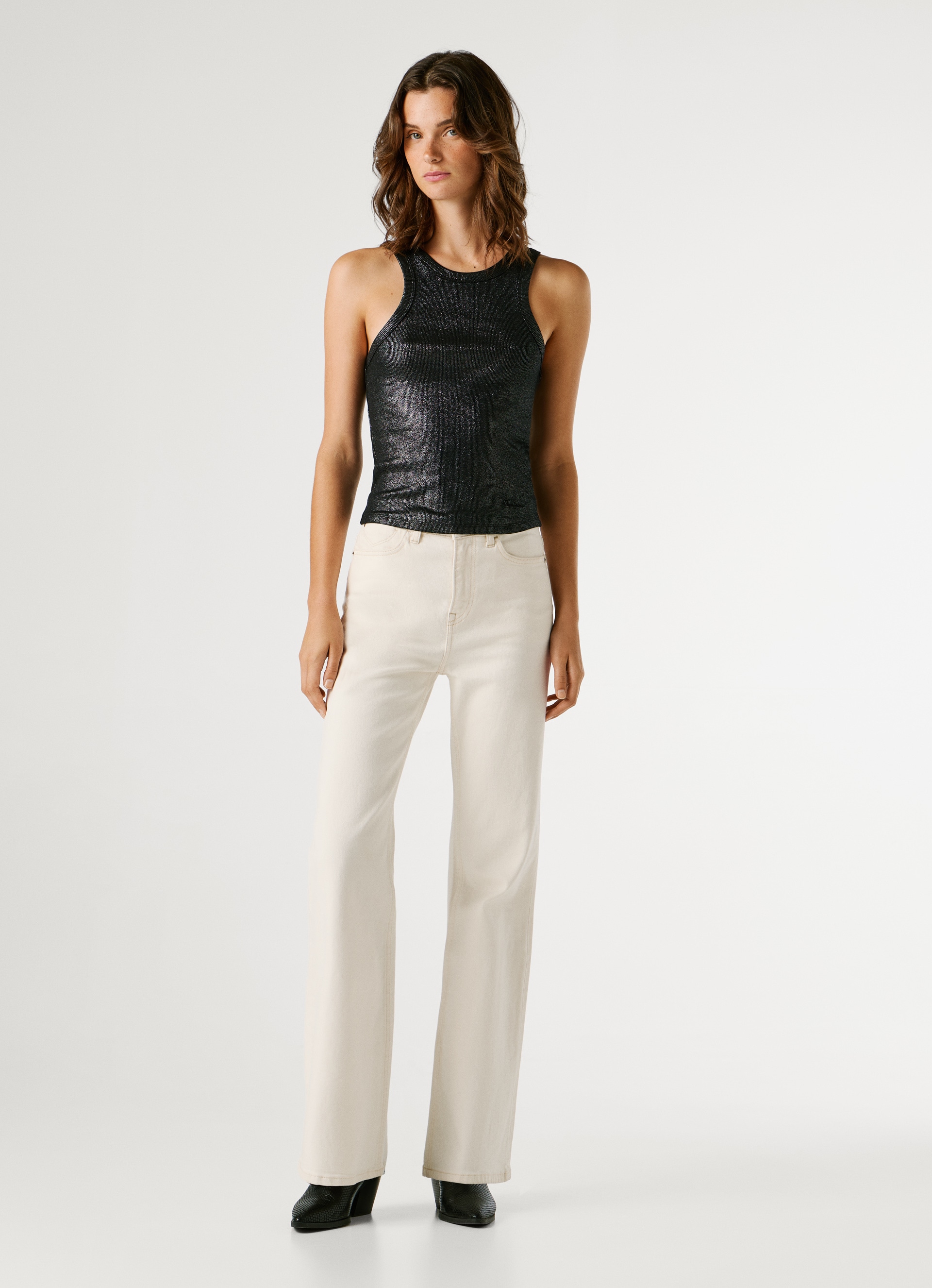 Pepe Jeans Ripptanktop »BIRDEY« in glänzender Optik