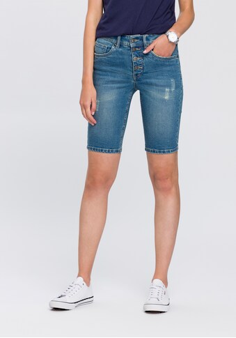 Arizona Jeansbermudas »mit sichtbarer Knopfleiste«, High Waist kaufen