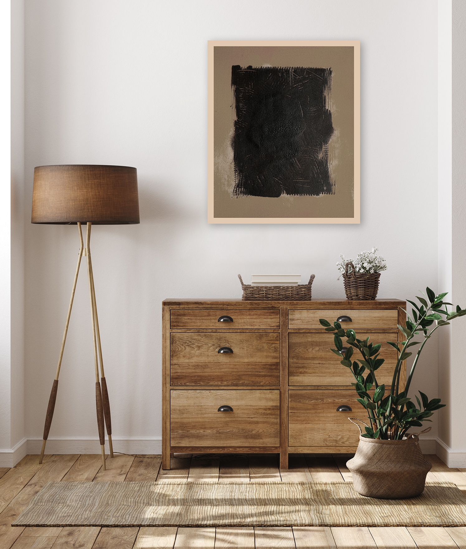 Image of LeGer Home by Lena Gercke Bild mit Rahmen "Emilia" Abstrakt Abstrakte Art Kunst Modern 1 Stk. tlg. Premium Poster mit Naturholzrahmen, Handarbeit aus Deutschland