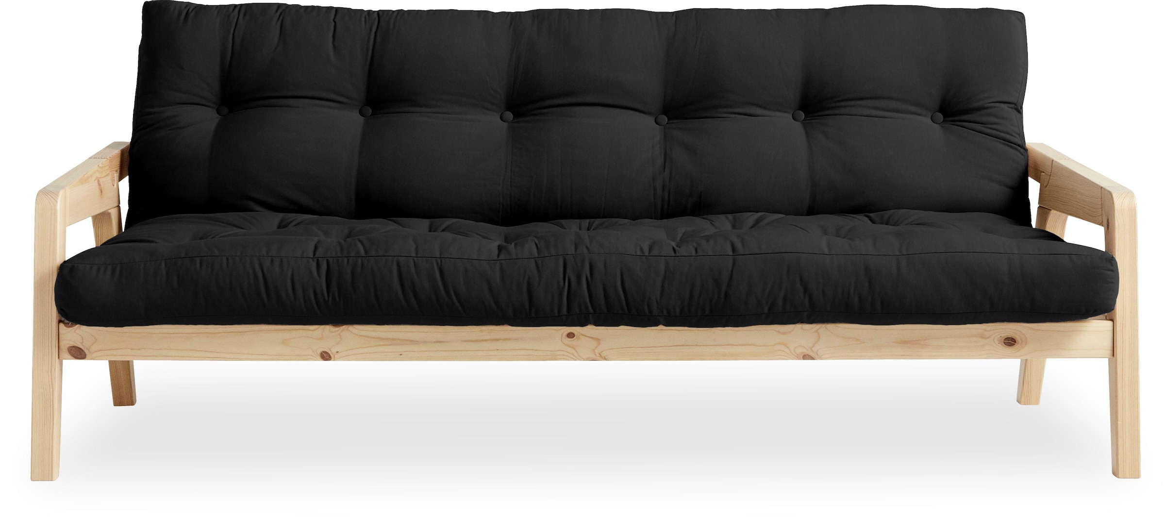 Image of Karup Design Schlafsofa "Grab, inkl. Futonmatratze - aus massivem Kieferholz, 130x190 cm" Modern, platzsparend & ideal als Sofa oder Gästebett. Mehrere Farben