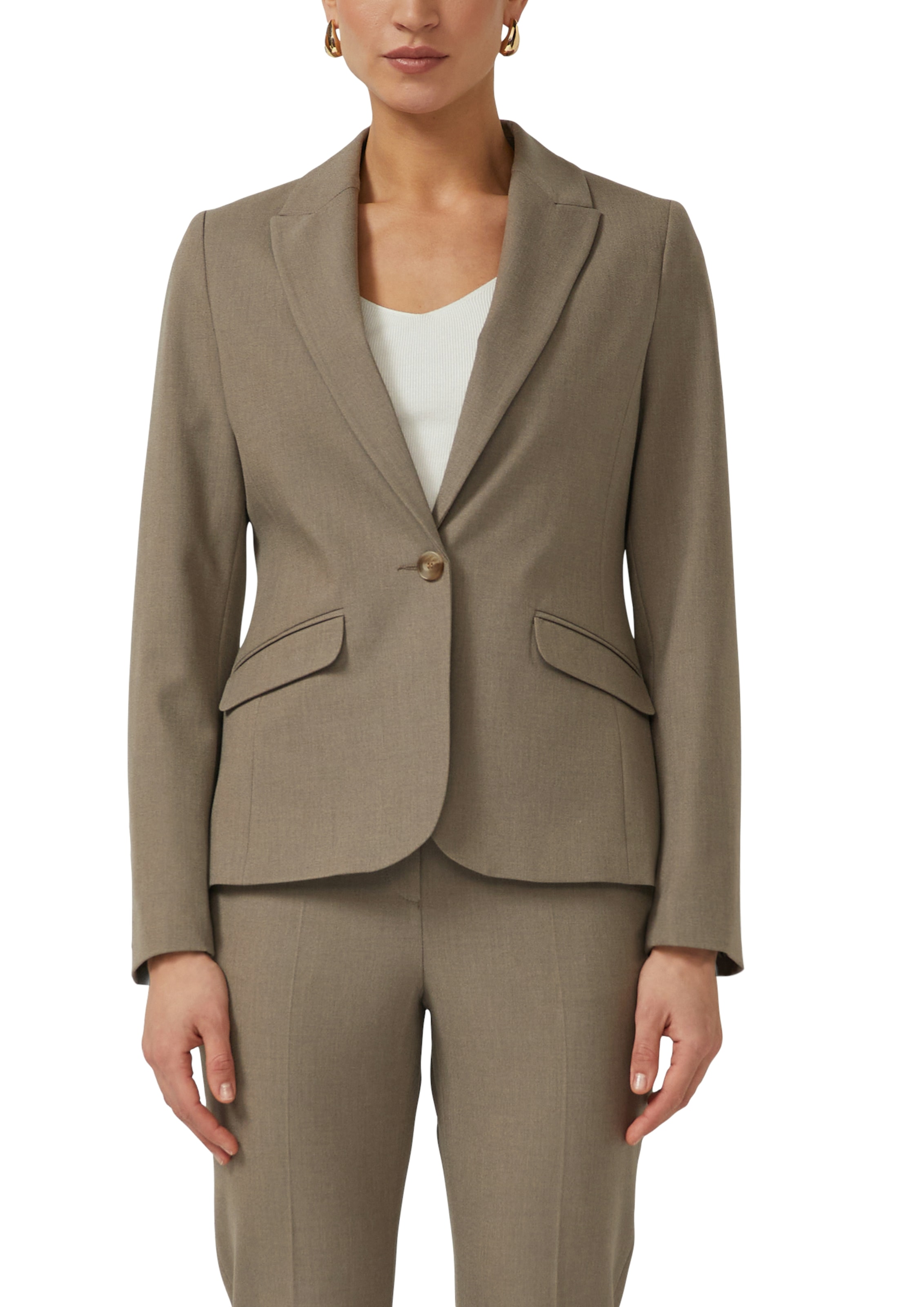 Image of s.Oliver BLACK LABEL Jackenblazer mit 1-Knopf-Verschluss