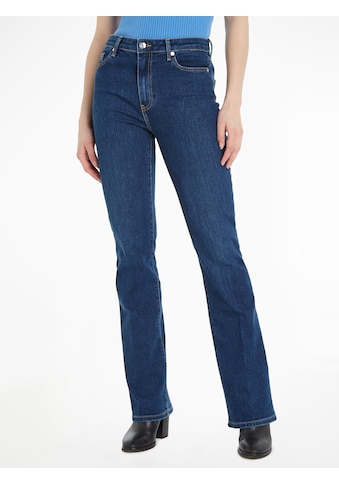 Bootcut-Jeans, mit Bügelfalten