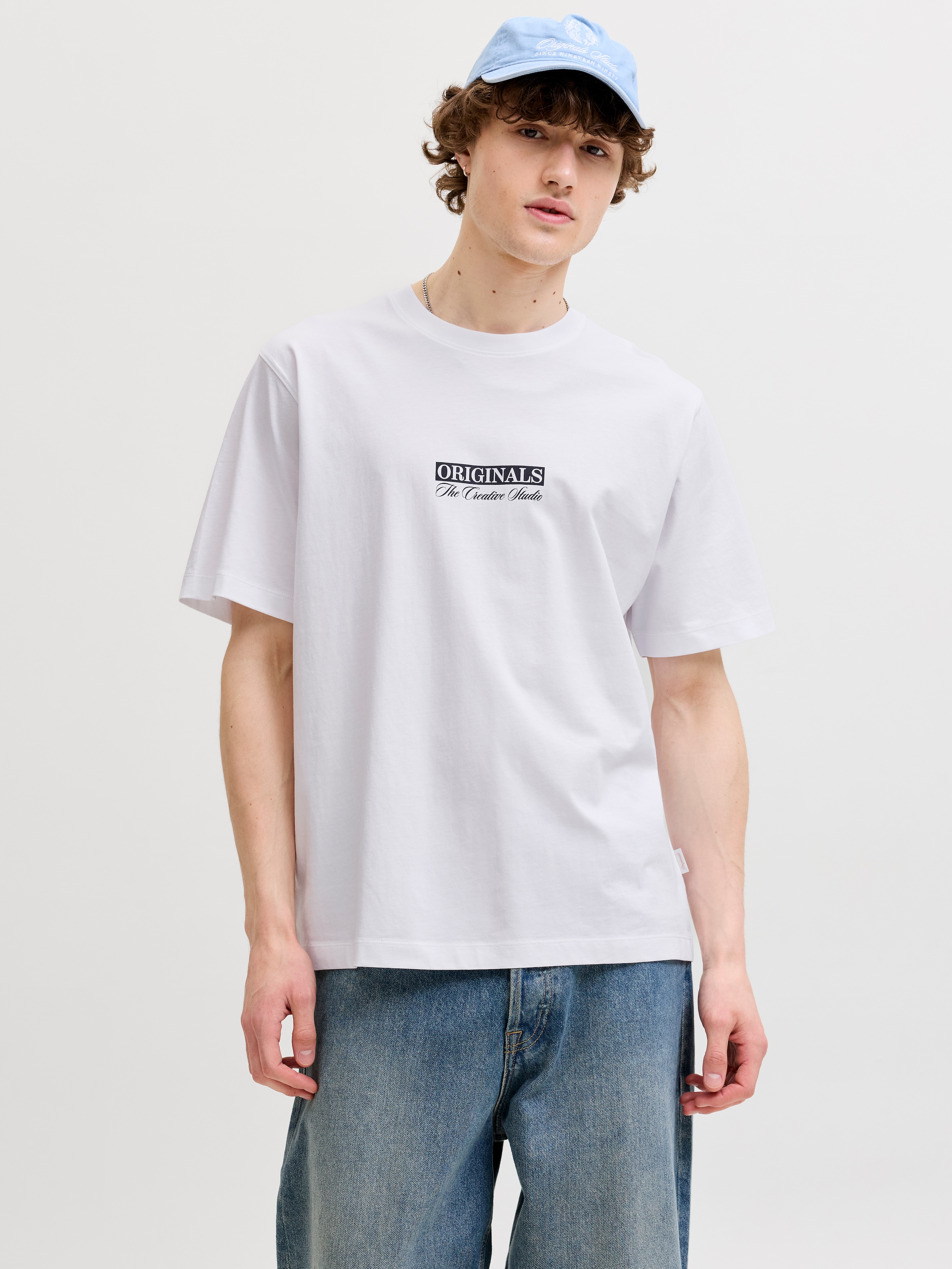 Image of Jack & Jones T-Shirt "JORSAVONA BOX TEE SS CN STYD SS26" Baumwolle, regular fit