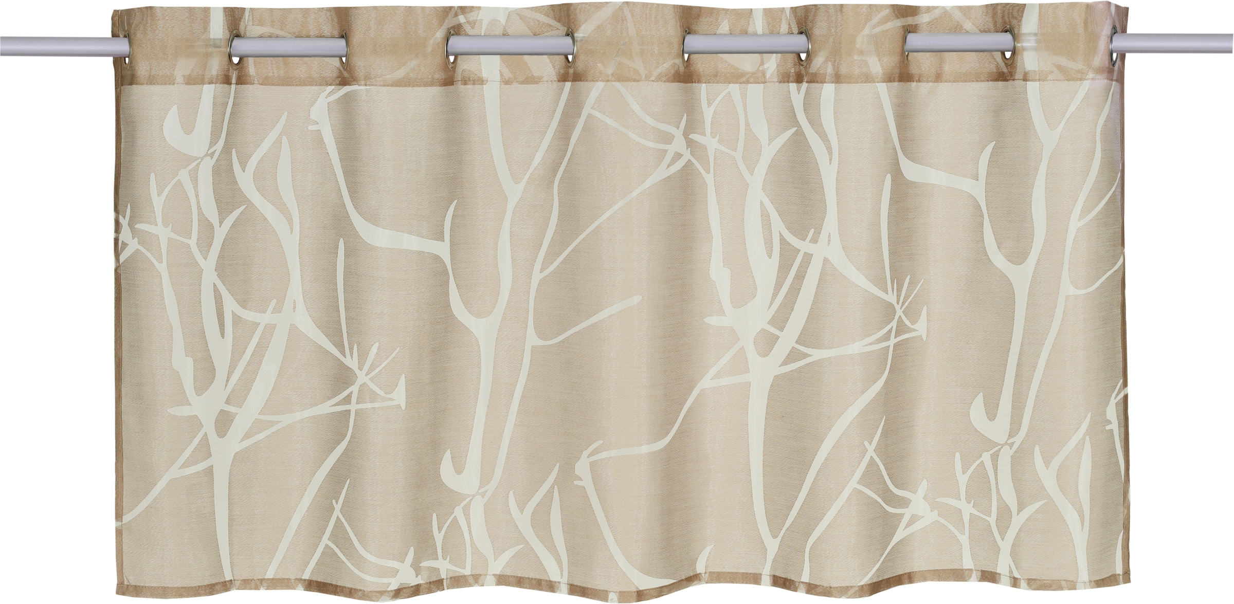 GOODproduct Scheibengardine »Anna« Ösen 1 Stk. tlg. Viskose & Polyester, Äste-Motiv