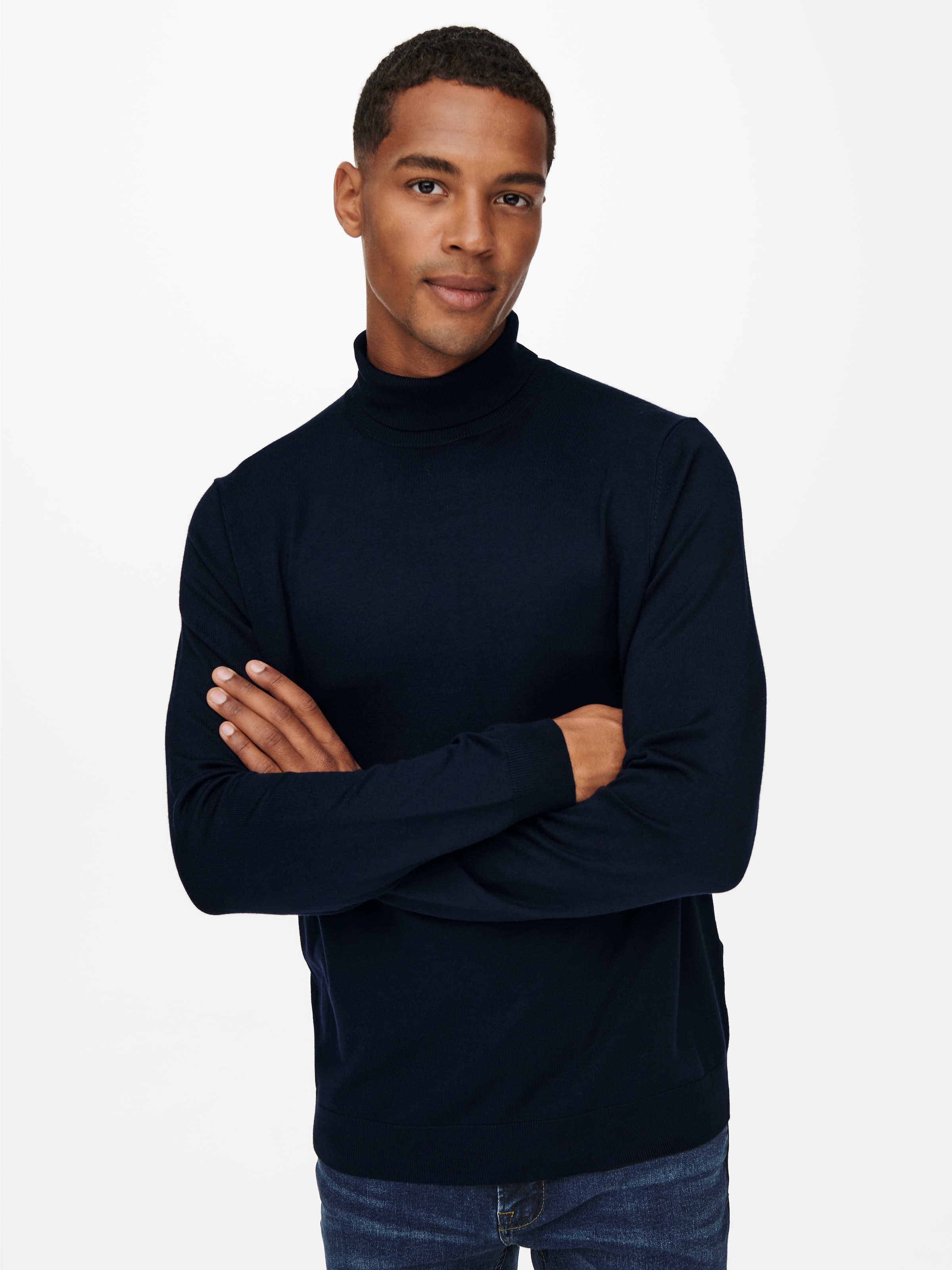Image of ONLY & SONS Rollkragenpullover "ONSWYLER LIFE REG ROLL NECK KNIT NOOS"