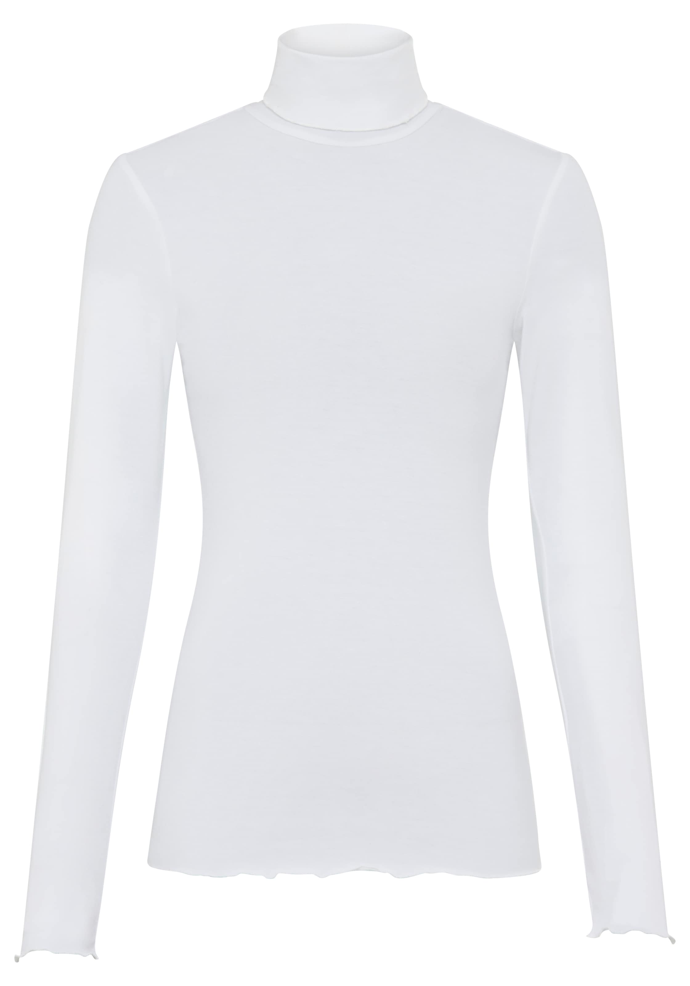 Flashlights Longsleeve mit Rollkragen, elastischer Jersey, Babylock Saum