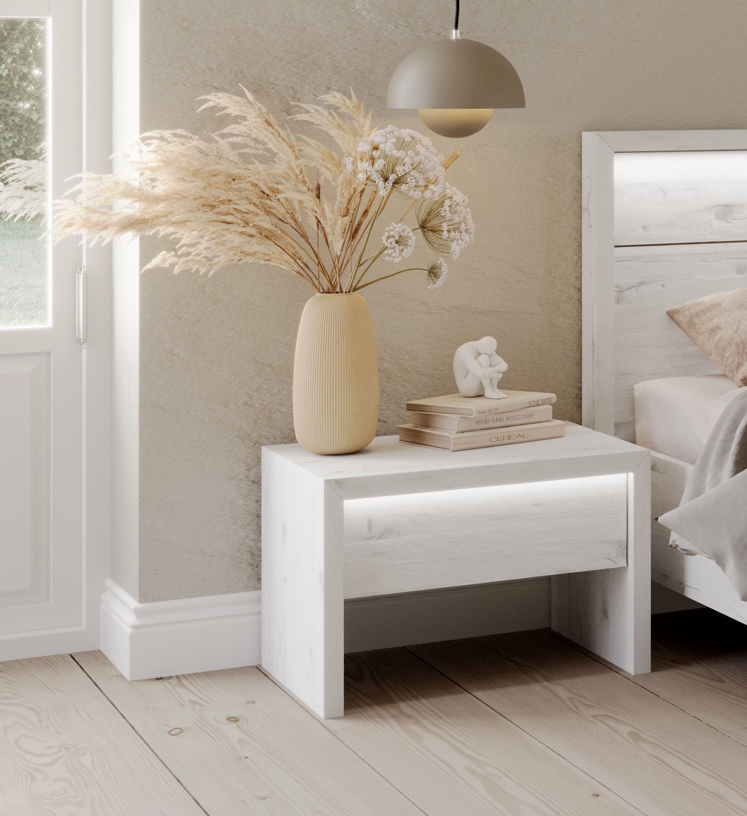Image of Home affaire Nachtkonsole "Moivre" inkl. LED-Beleuchtung