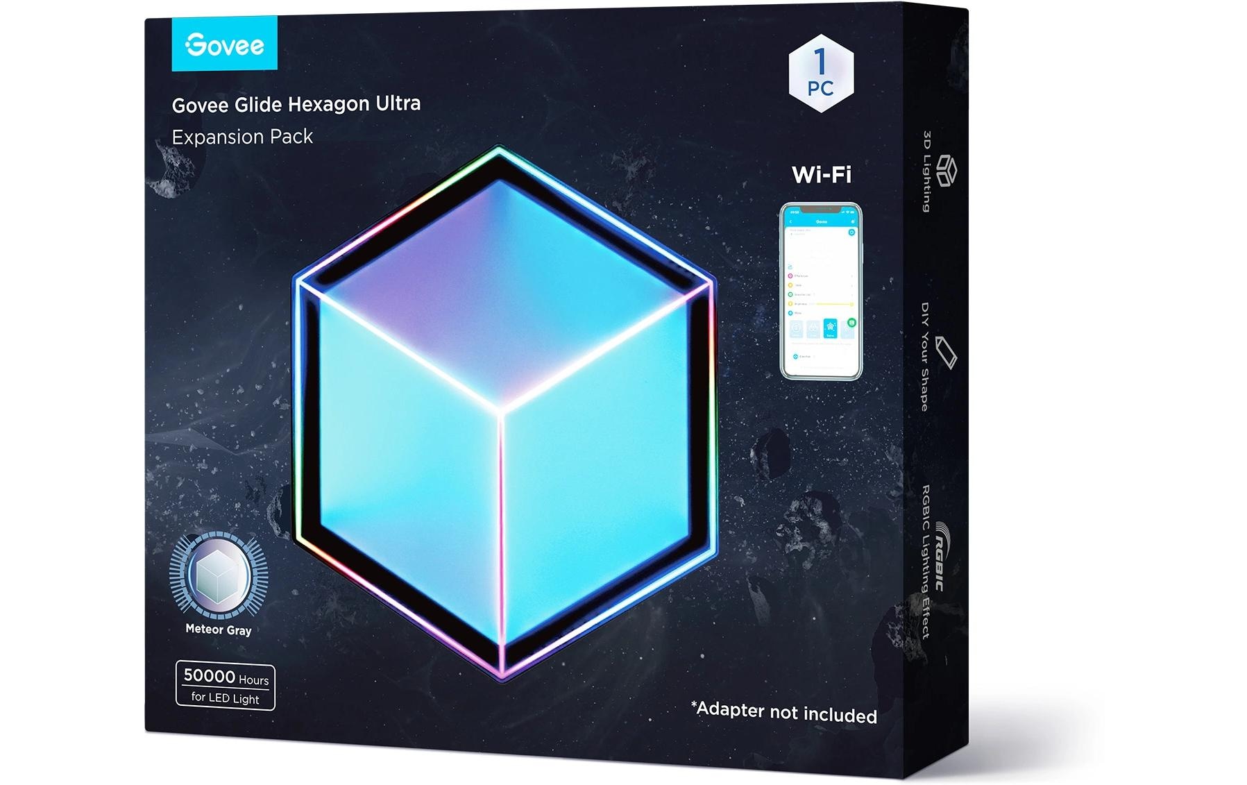 Govee LED Deckenleuchte »Glide Hexa Ultra Erweiterung 1 Stück«, 7 flammig