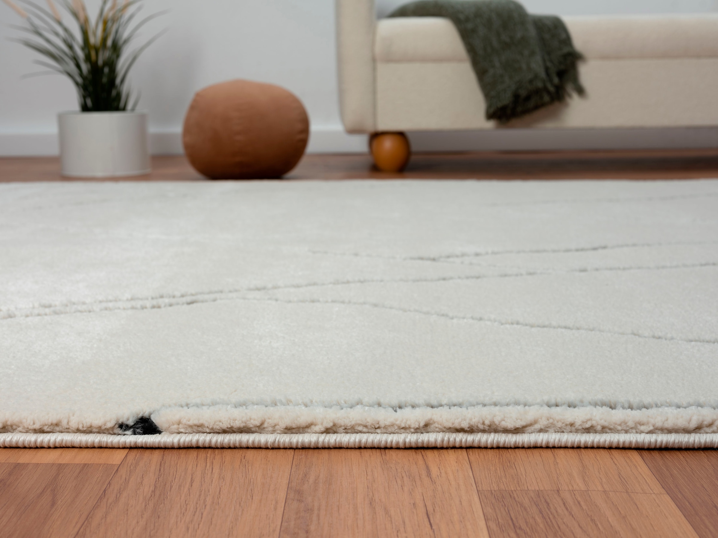 Myflair Möbel & Accessoires Hochflor-Teppich »Moroccan Drawline Lagerräumung«, rechteckig, 24 mm Höhe, modern, marokkanisches Design, flauschig weich durch Hochflor