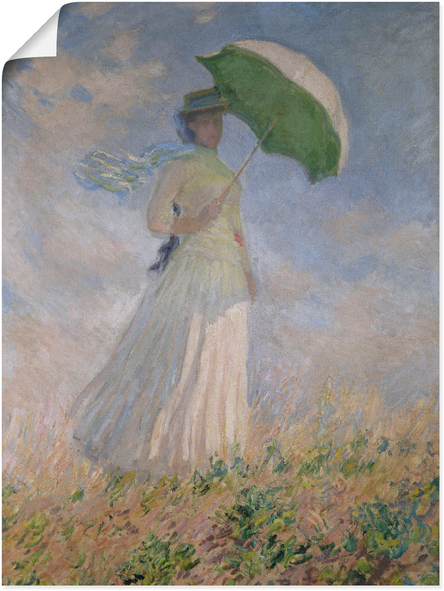 Image of Artland Poster "Frau mit Sonnenschirm, Susanne Hoschedé" Frau 1 Stk. tlg. ohne Rahmen