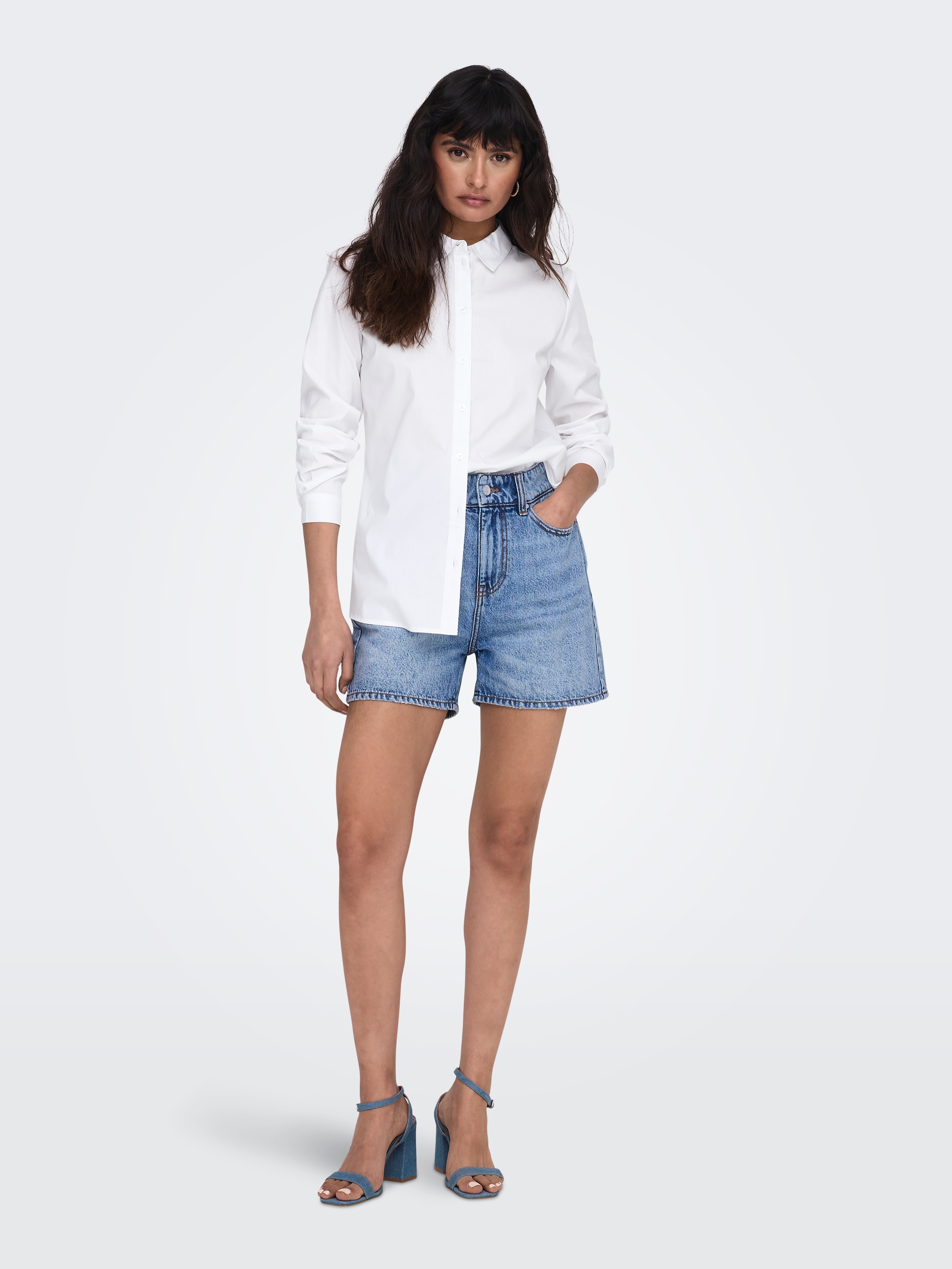 JDY Hemdbluse »JDYMIO L/S SHIRT WVN NOOS«, unifarben oder gestreift