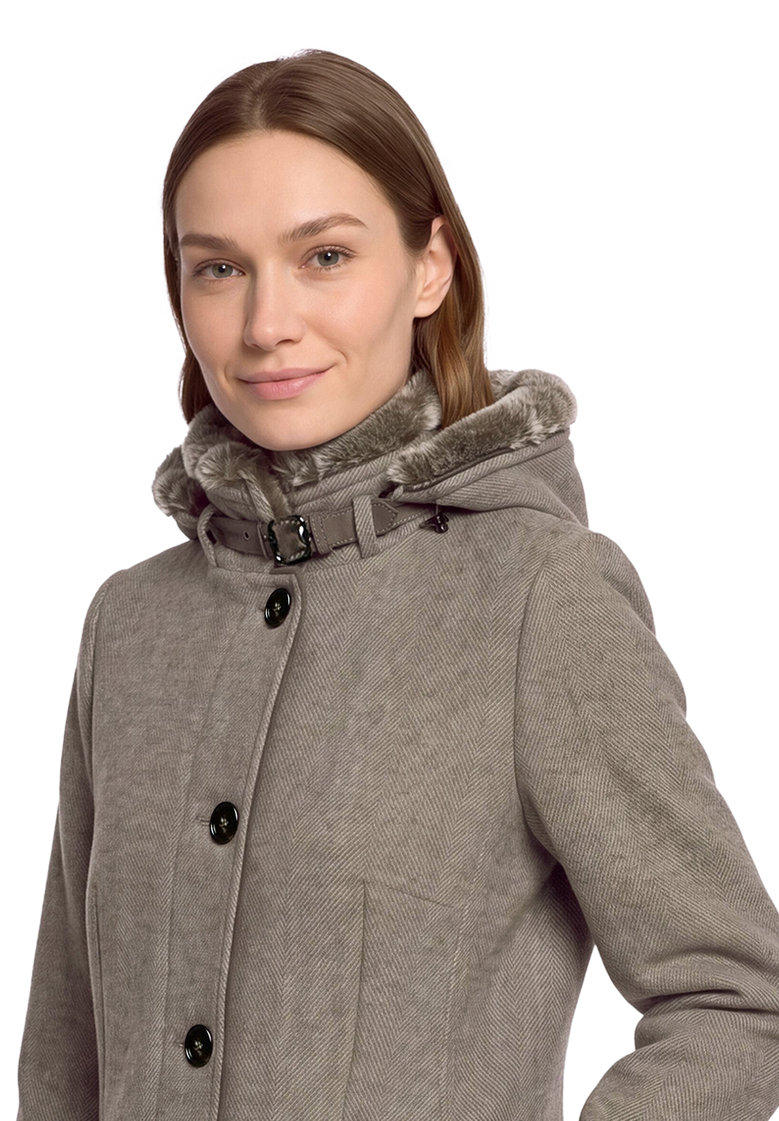 Gil Bret Manteau en laine insertion de col chauffante amovible