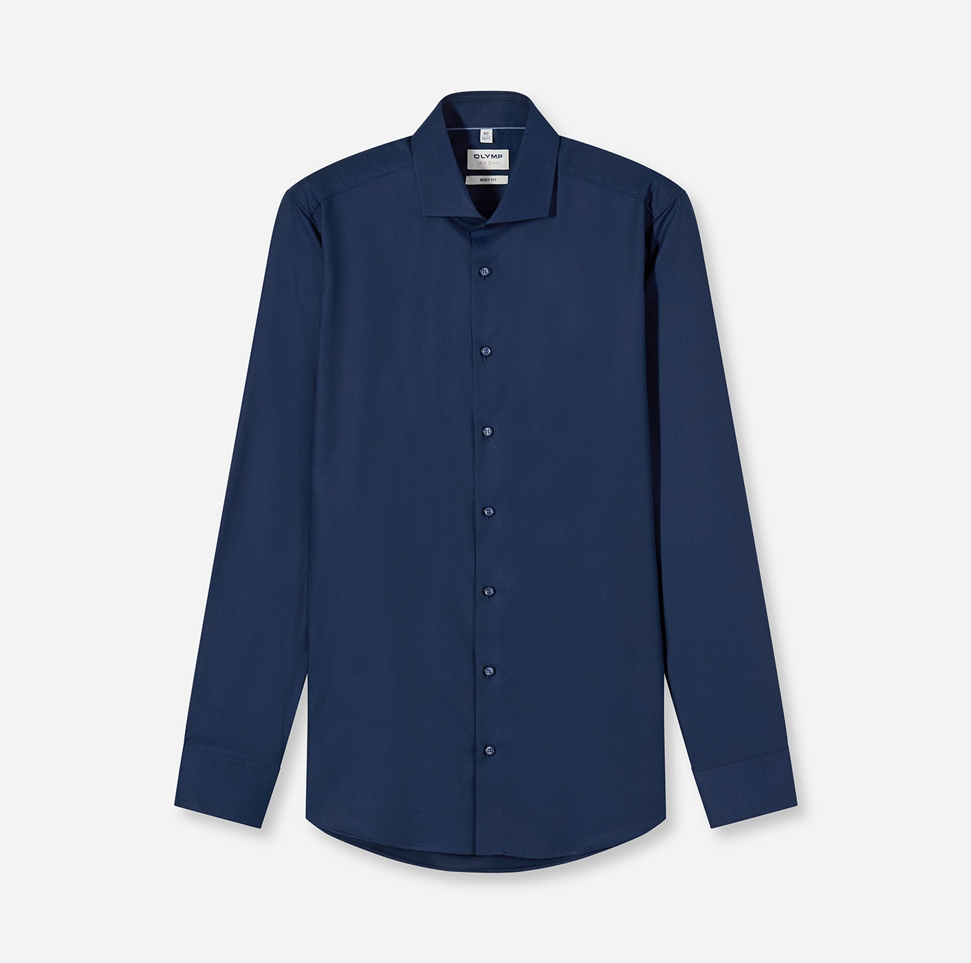 OLYMP Langarmhemd »Level 5« Businesshemd, body fit, Royal-Kentkragen, unifarben