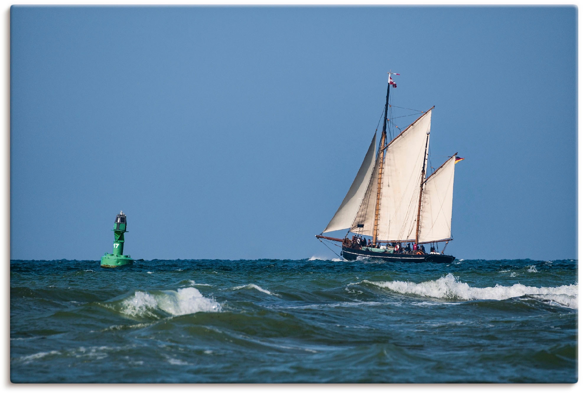 Image of Artland Leinwandbild "Segelschiff auf der Ostsee" Boote & Schiffe 1 Stk. tlg. auf Holzrahmen gespannt