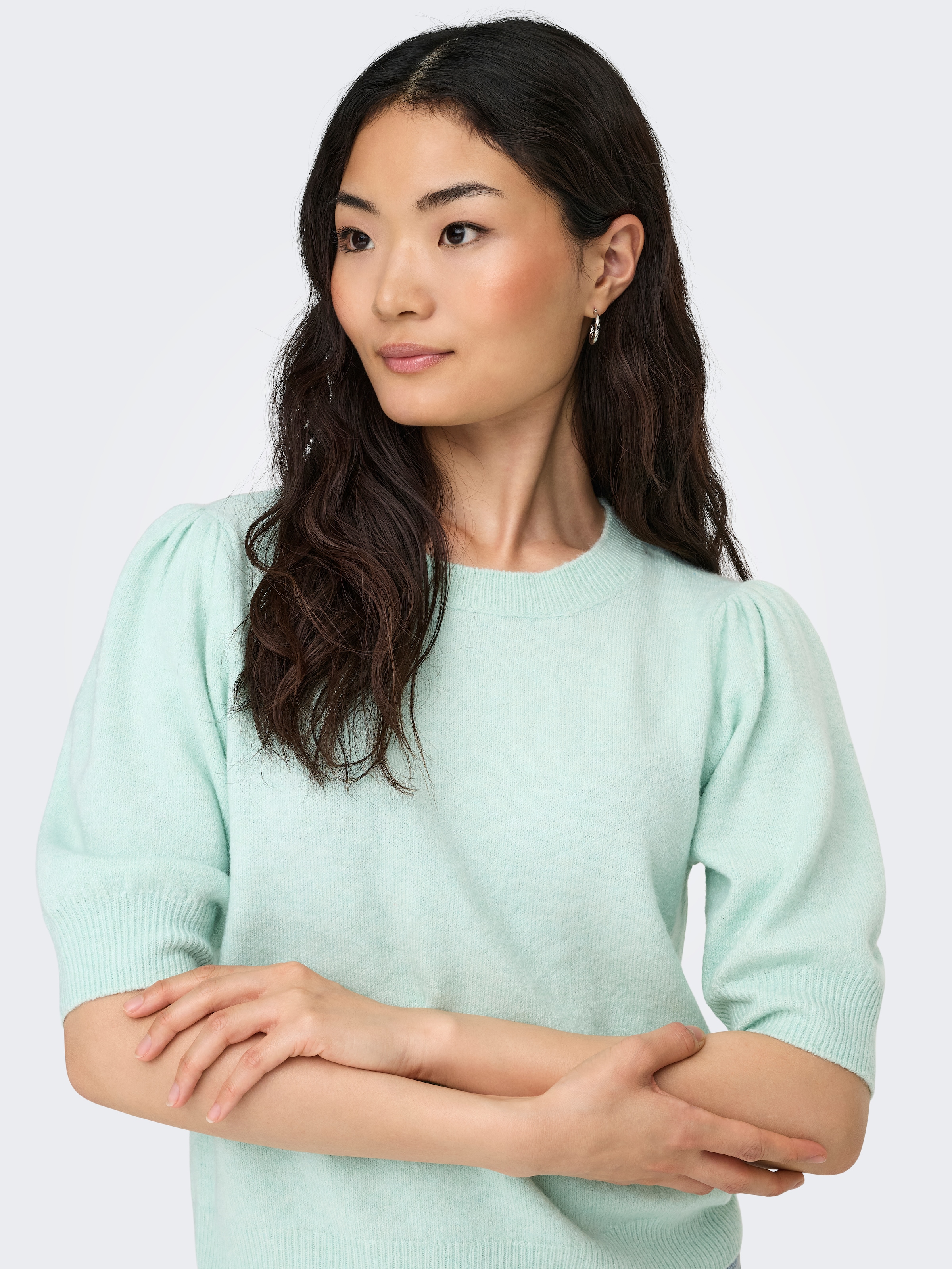 ONLY Strickpullover »ONLRICA LIFE 2/4 PULLOVER KNT NOOS« Materialmix