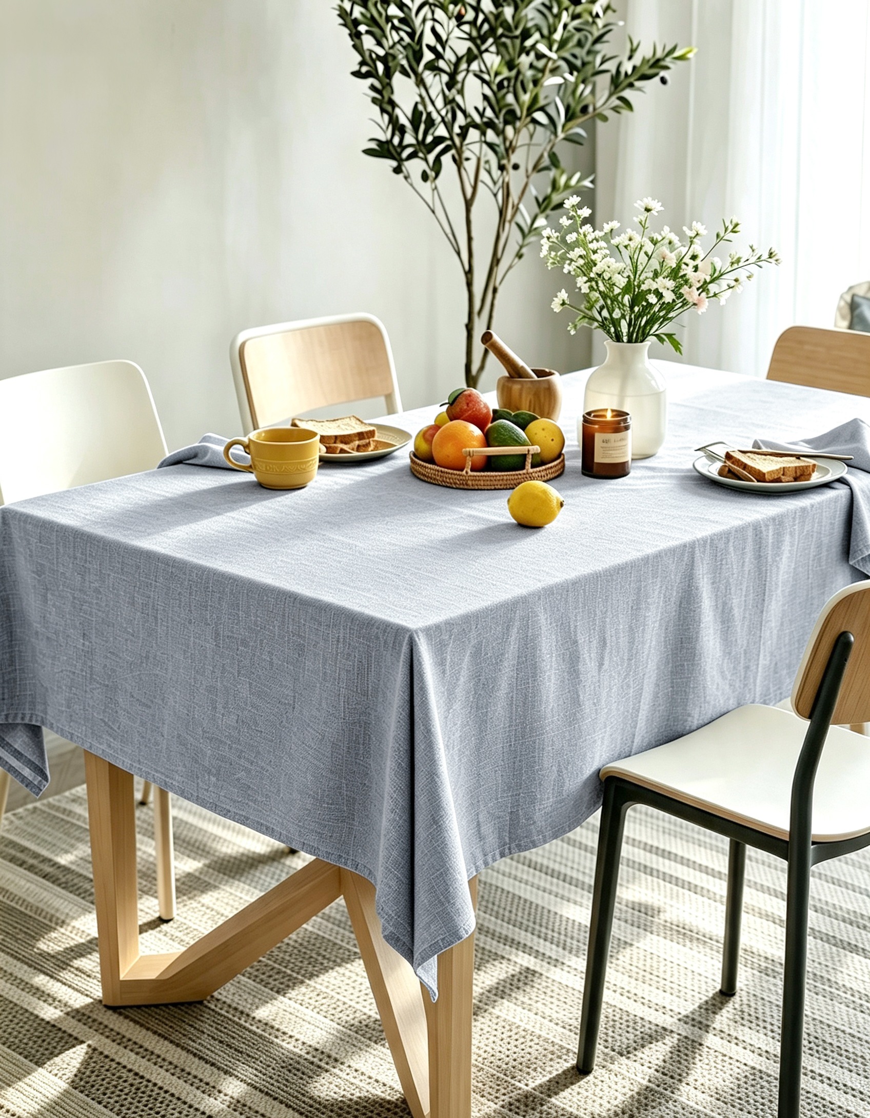 OTTO home Tischdecke "Ozzie 1 Stück, Leinenoptik, in eckig und rund" Formstabil & pflegeleicht, eckig oder rund, Dekoration