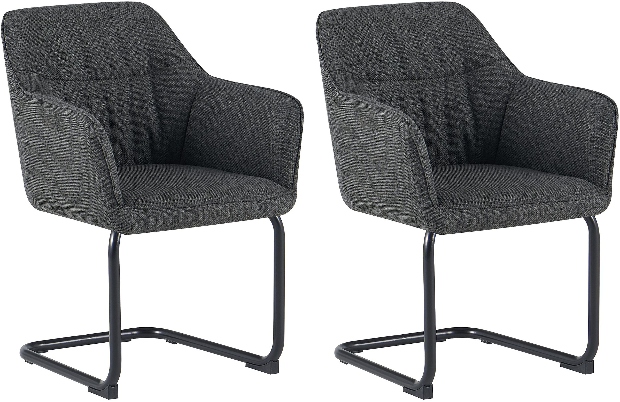 OTTO home Freischwinger "Elba" (Set) 2 Stk.gemütlicher Stuhl / Sessel, 180 Grad drehbar, Auto Return, Webstoff