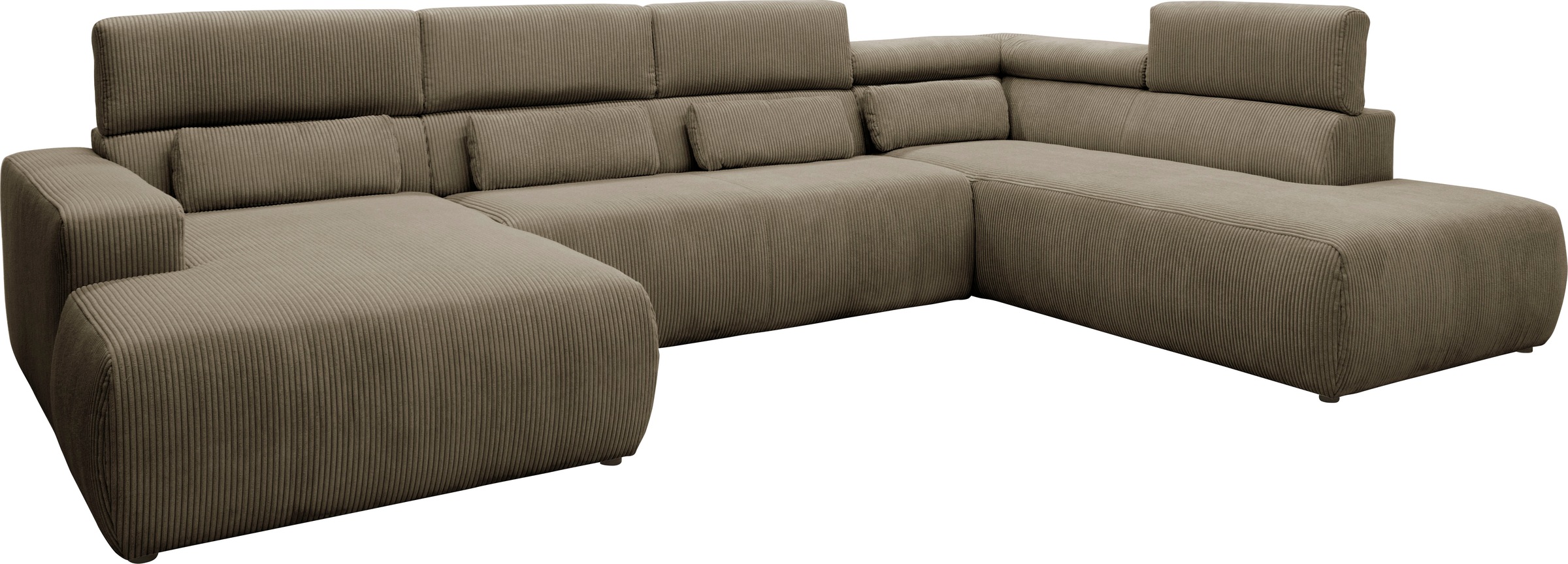 DOMO collection Wohnlandschaft Brandon viele Bezugsarten, incl. Nierenkissen, mit Kopfteilverstellung, wahlweise Sitztiefenverstellung