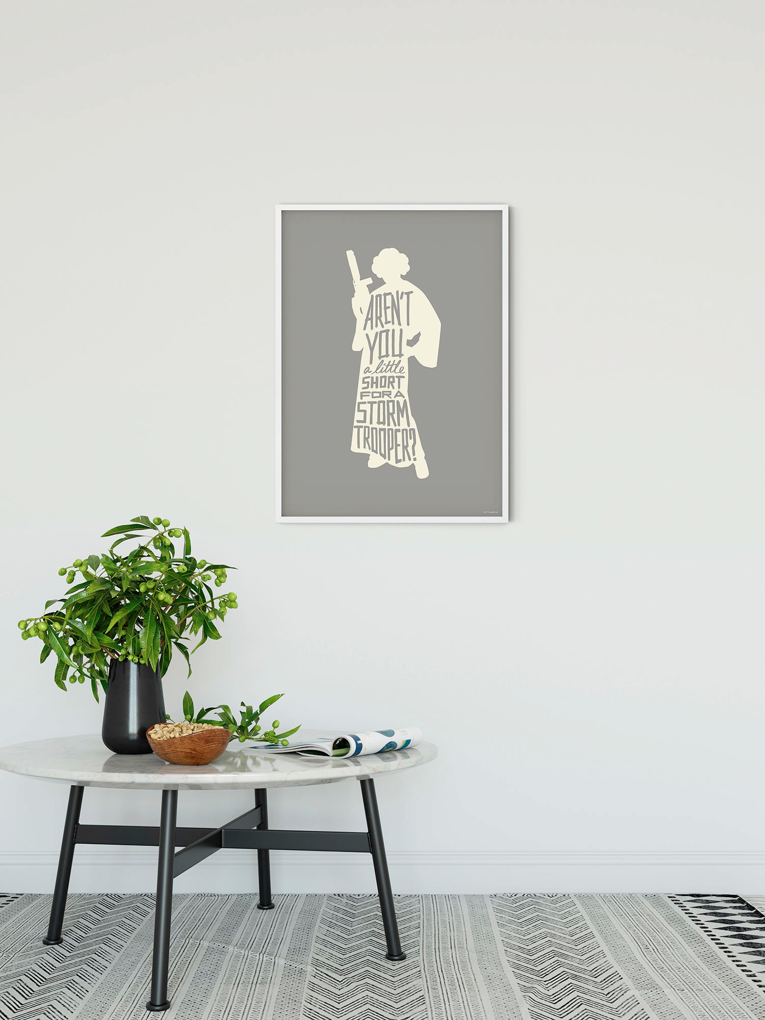 Komar Bild »Star Wars Silhouette Quotes Leia«, Disney, (1 St.), Wandbild zur Dekoration im Kinderzimmer - ohne Rahmen