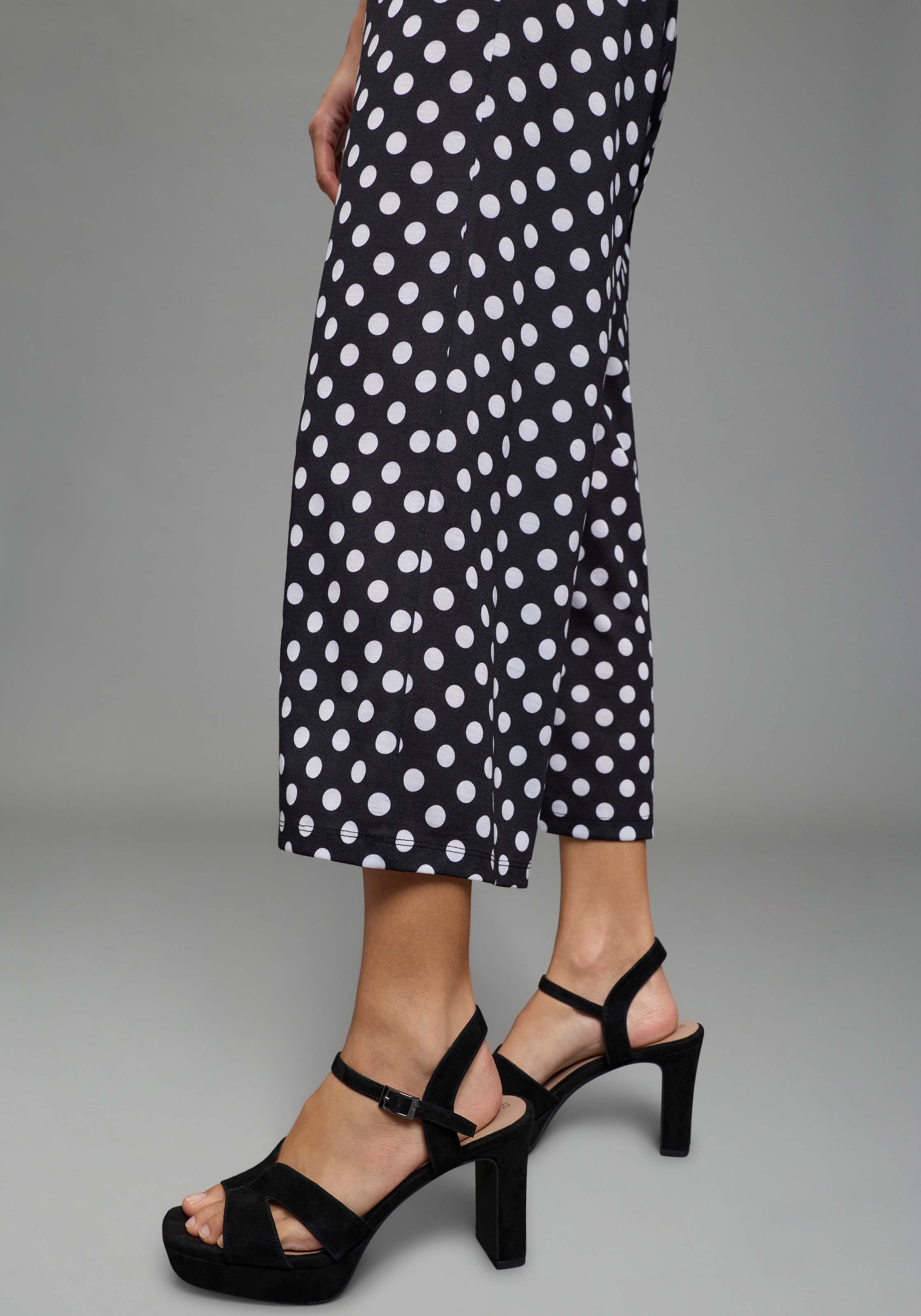 Laura Scott Pantalon en jersey »CULOTTE«  en polyester, aspect à pois