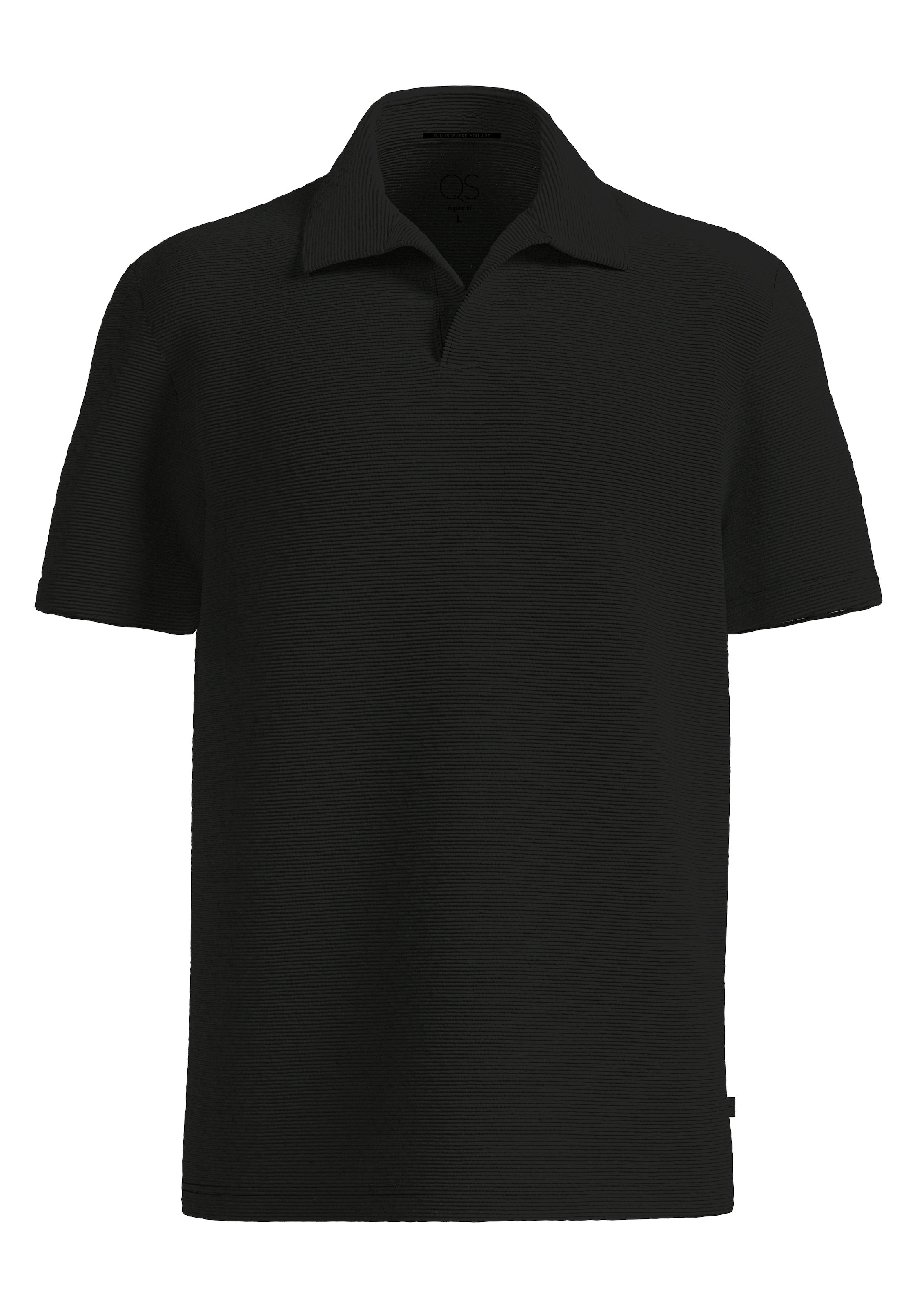 QS Poloshirt mit Struktur Muster
