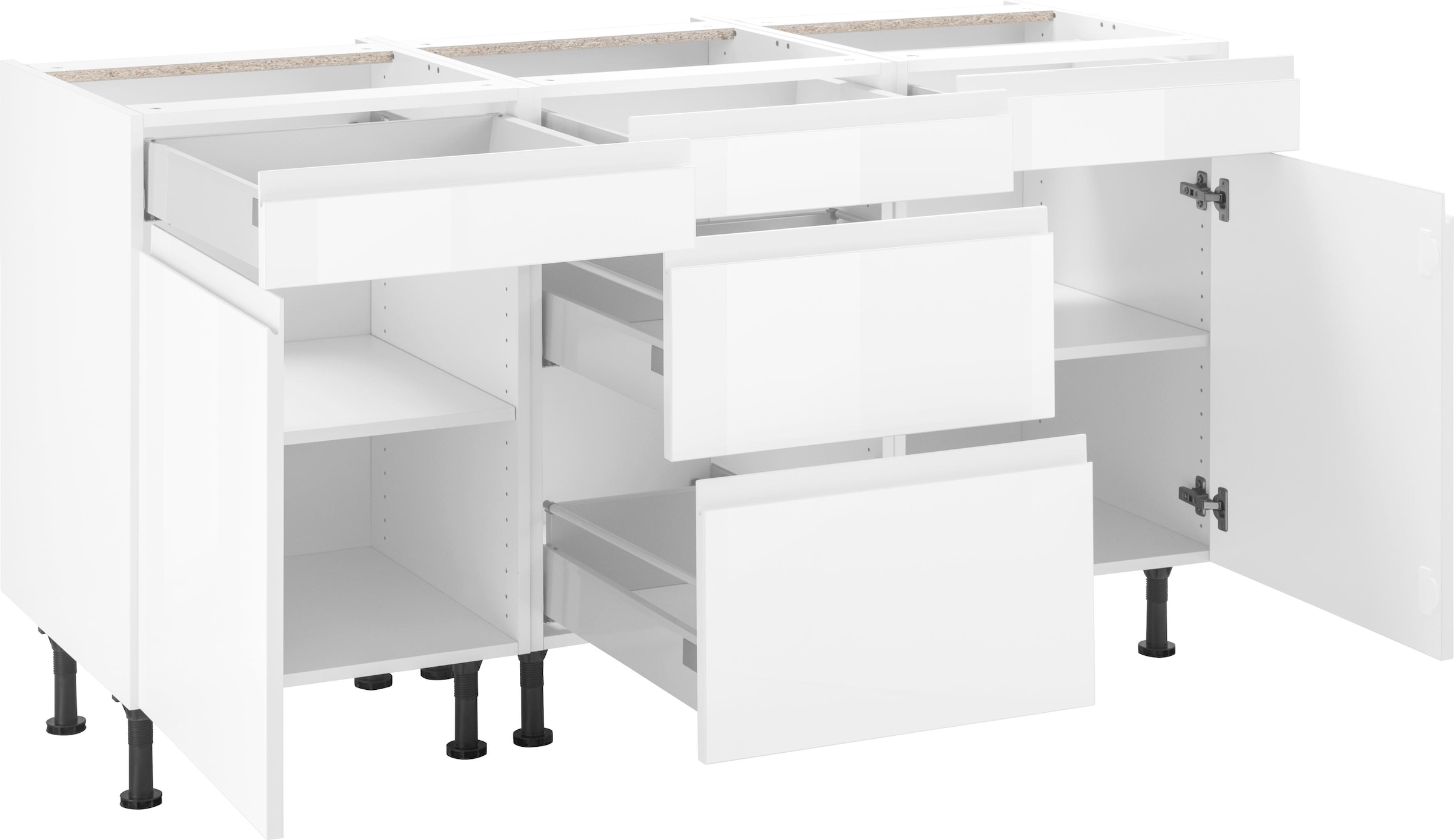 OPTIFIT Unterschrank »Avio«, Hochglanz-Fronten und höhenverstellbare Füsse, Breite 150 cm