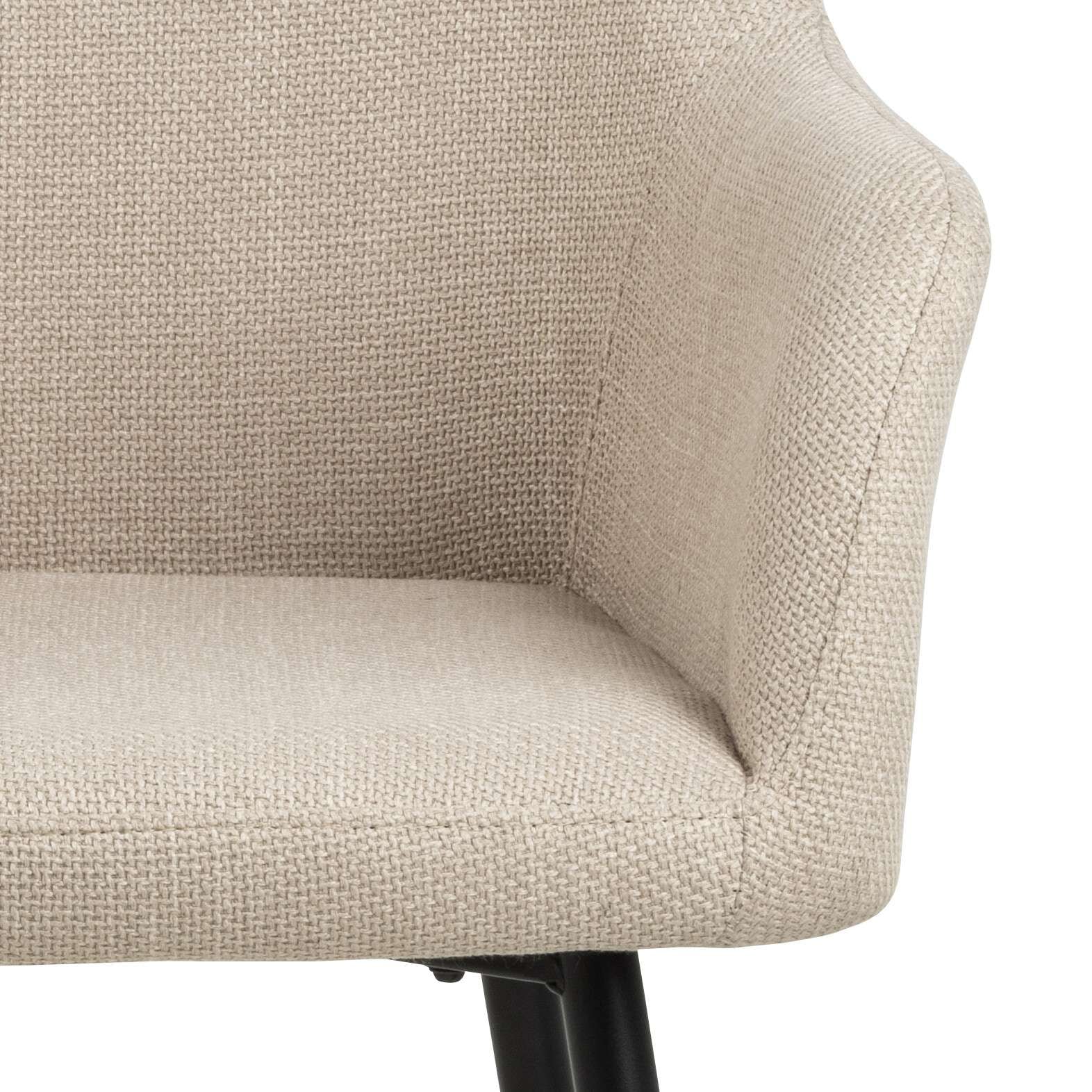 ACTONA GROUP Esszimmerstuhl »Glenda 2er Set, Stoff - mit Armlehne & gepolstert in mehreren Farben« () Bequemer Stuhl im skandinavischen Design & modernem Look