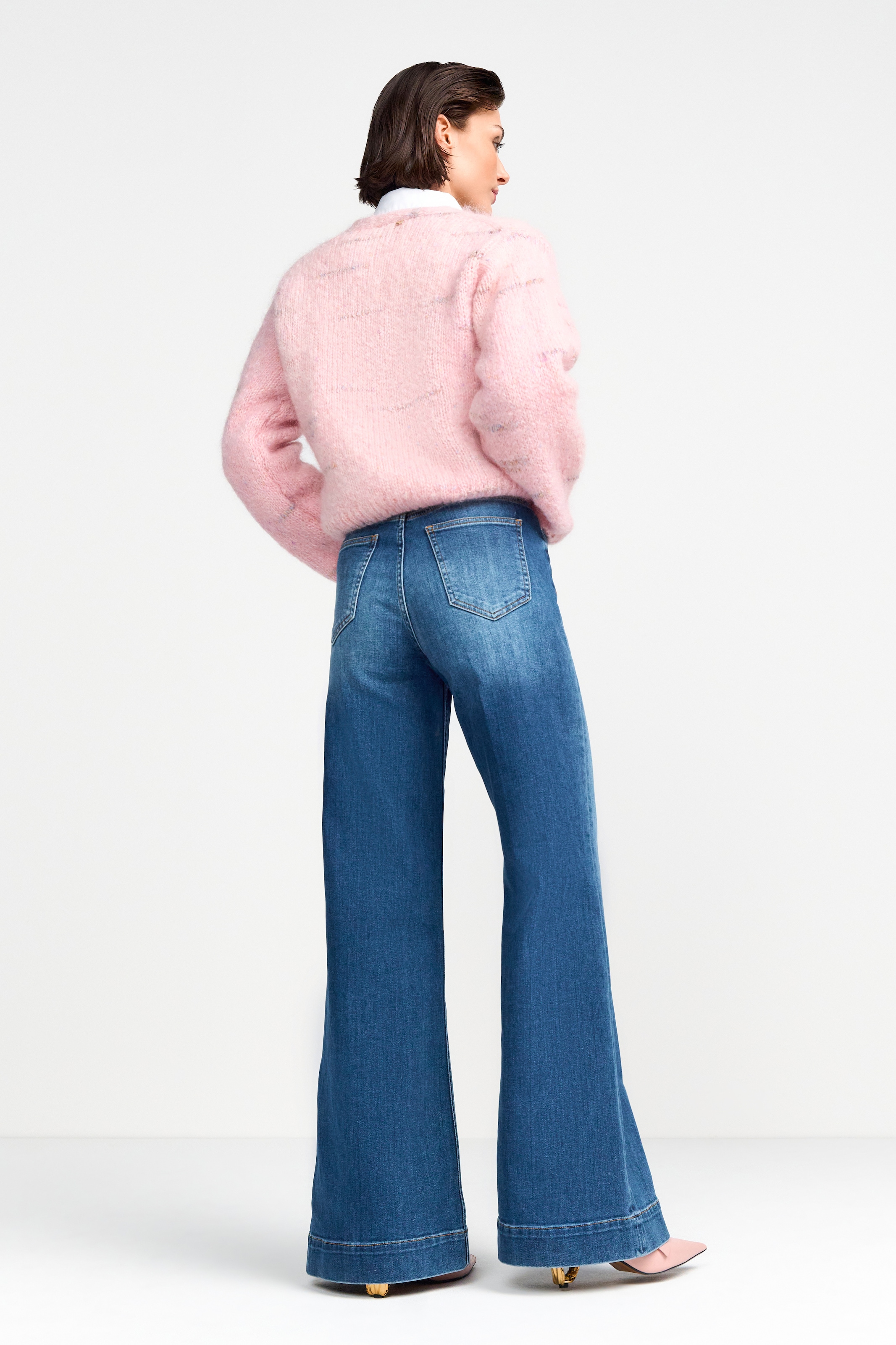 RICHROYAL Weite Jeans »NOS MR SC F Blue«, Hoher Bund, weites Bein, dezente Waschung