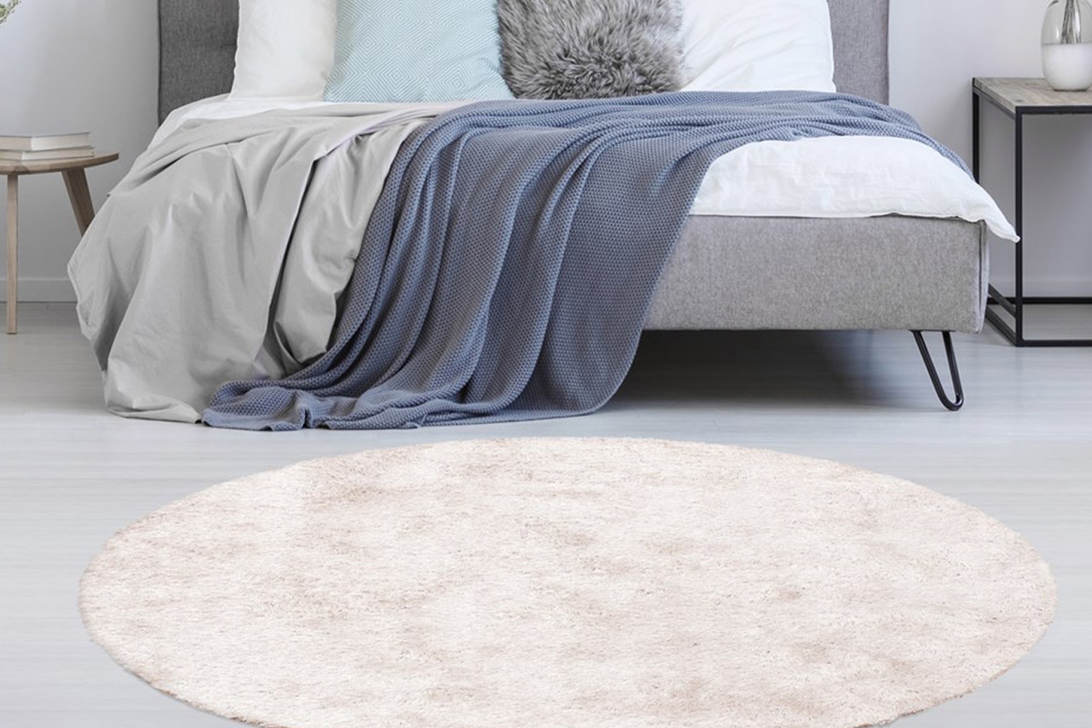 Image of calo-deluxe Hochflor-Teppich "Masada 900" rund 40 mm Höhe Wohnzimmer