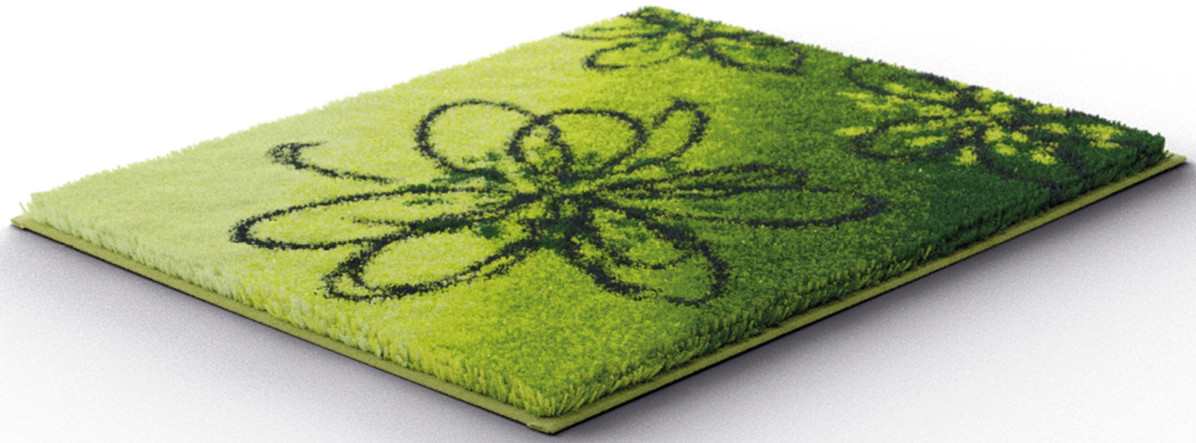 Grund Badematte »Lusia«, rutschhemmend beschichtet, fussbodenheizungsgeeignet, Florales Design mit sanftem Farbverlauf, 5 Jahre Garantie