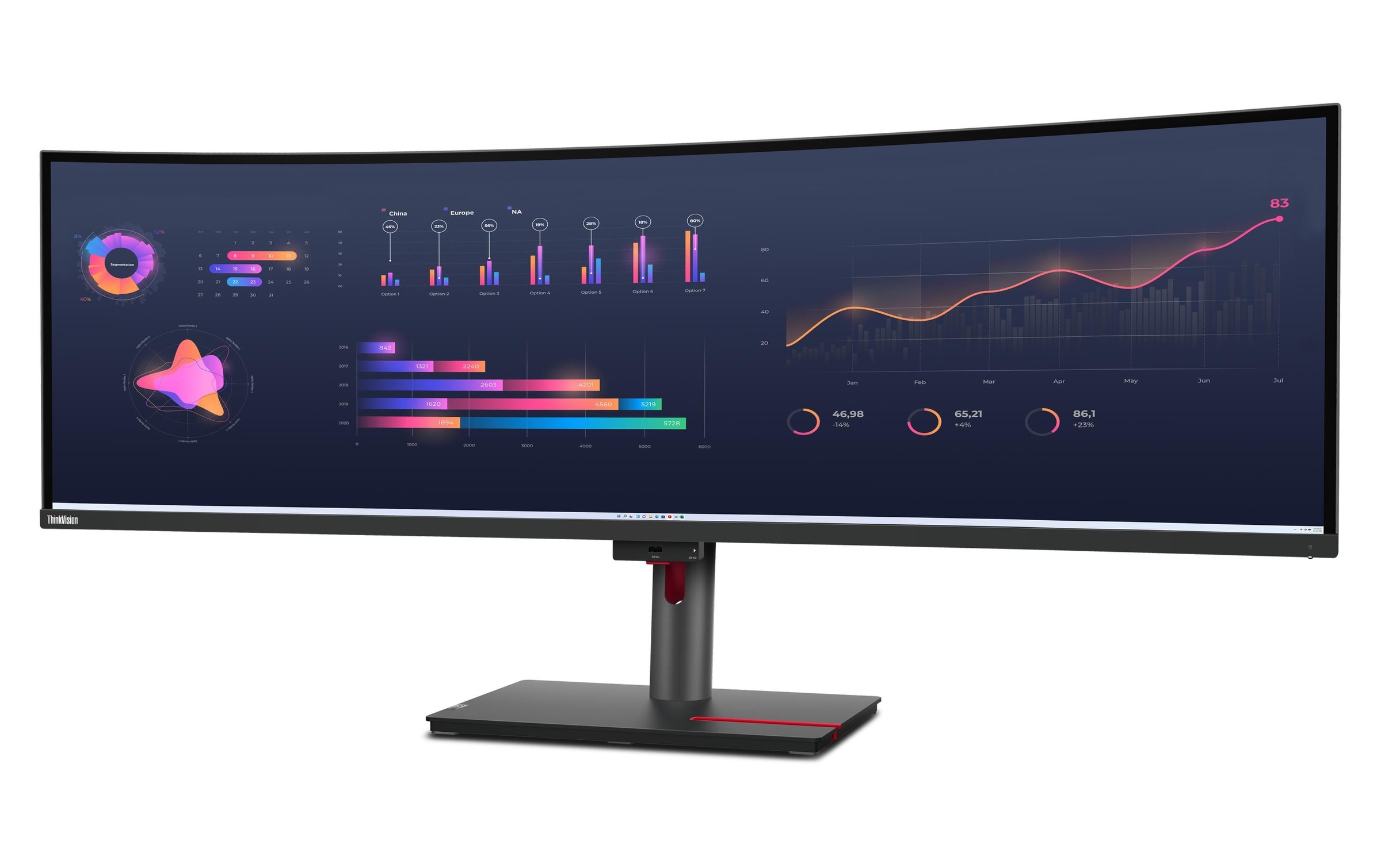 Lenovo LCD-Monitor »ThinkVision P49w-30«, 123,97 cm/49 Zoll, 5120 x 1440 px, 60 Hz