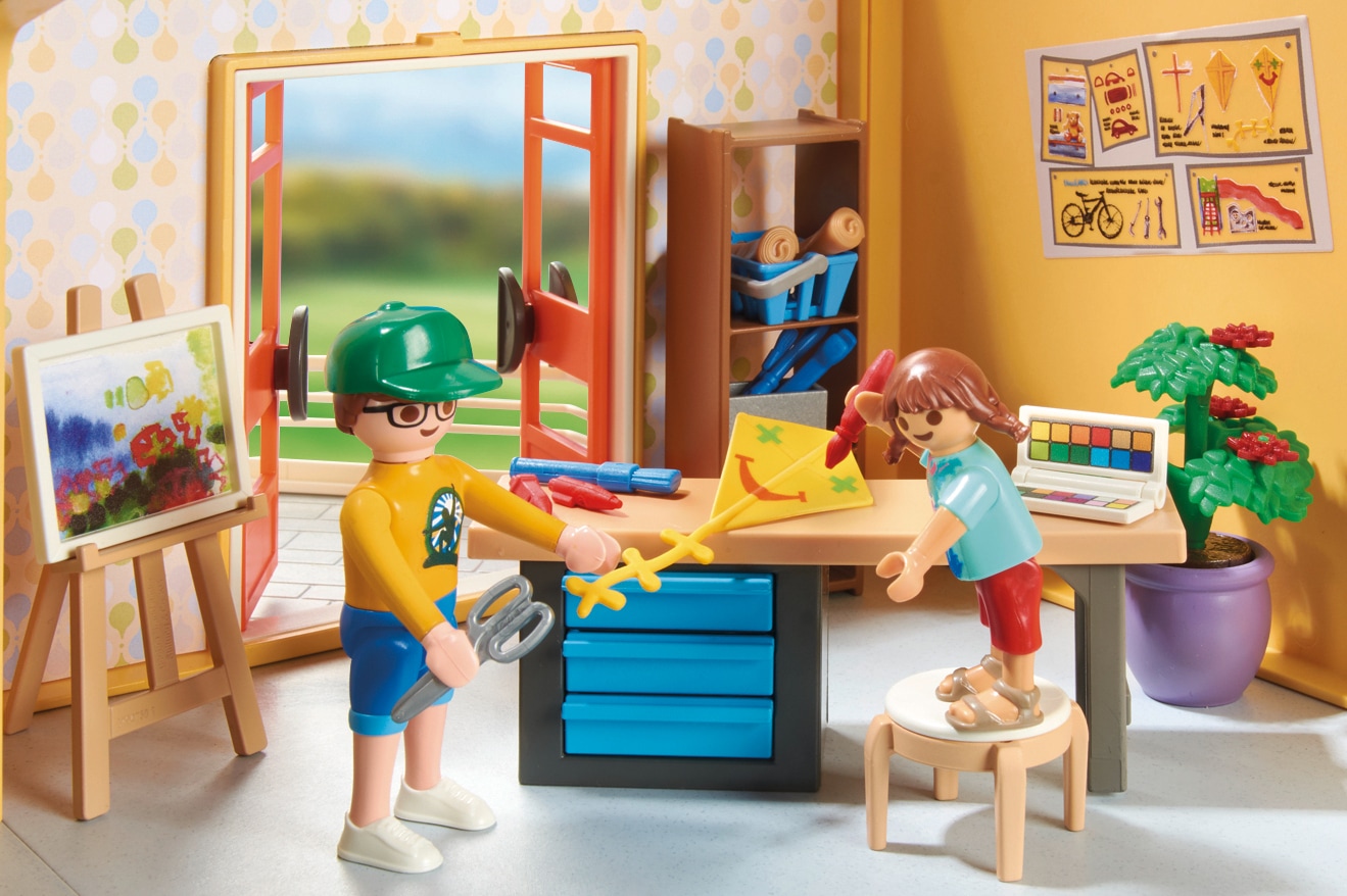 Playmobil® Konstruktions-Spielset »Etagenerweiterung Wohnhaus (70986), City Life«, (258 St.), mit Licht, Made in Germany