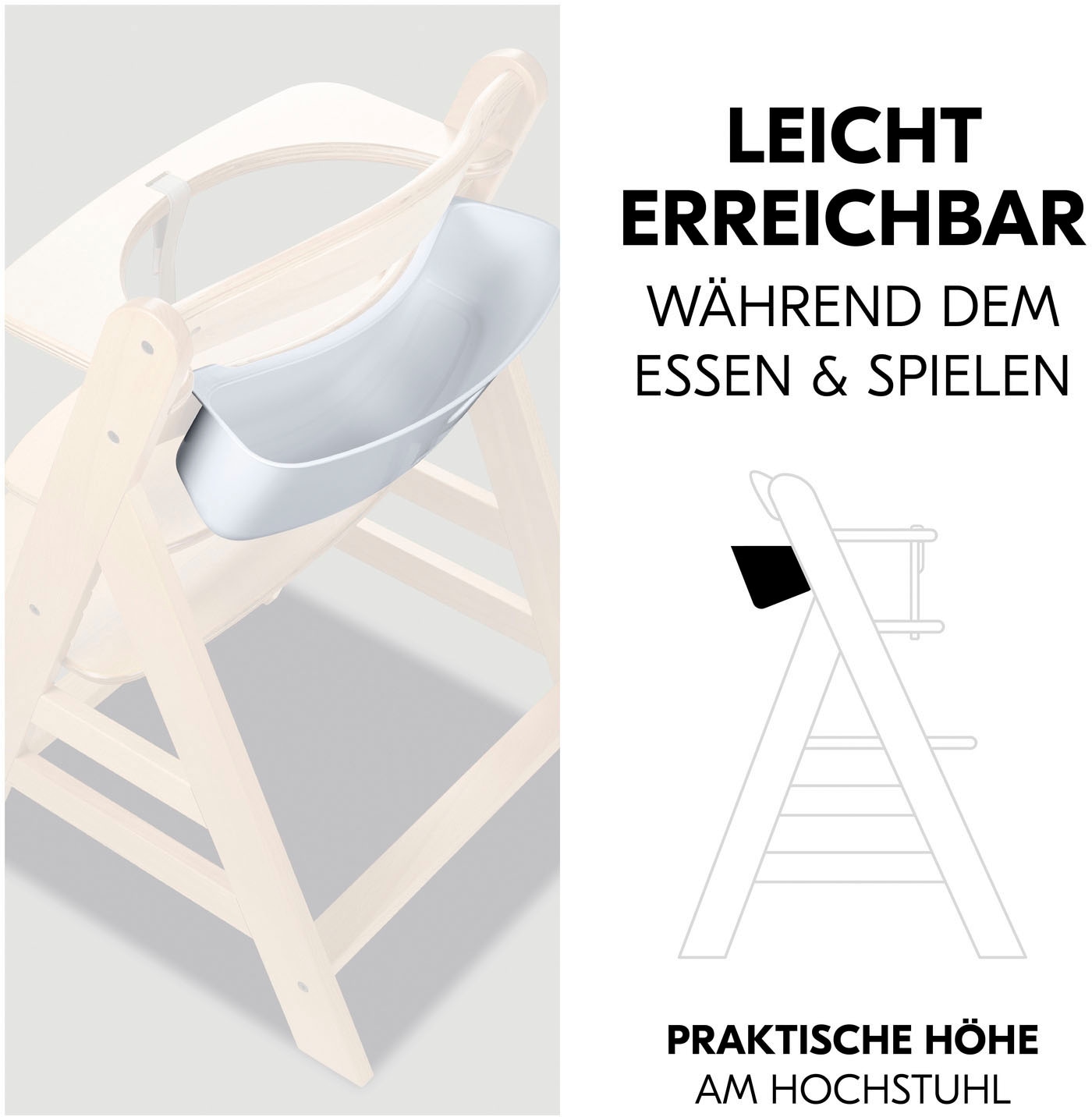 Hauck Boîte de rangement »Highchair Box S, white« für Hochstühle