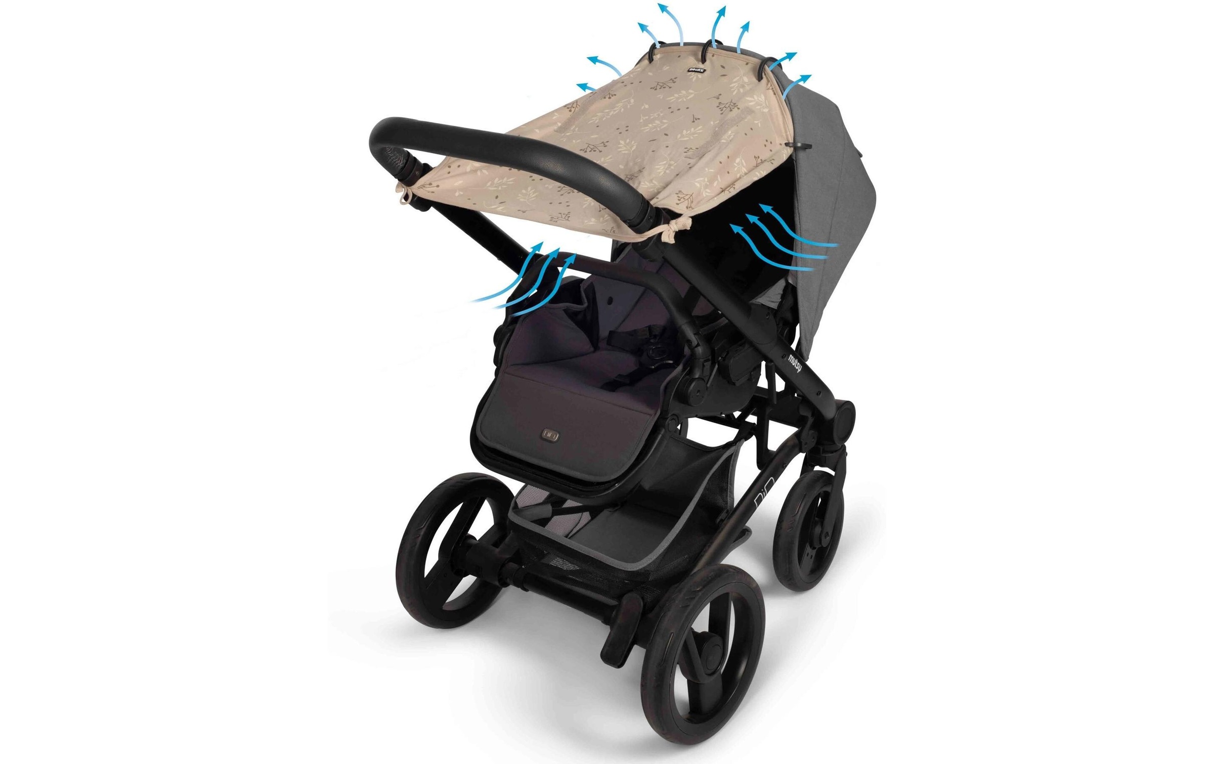 Dooky Housse de protection solaire pour poussette »Universal Cover Romantic Leaves«