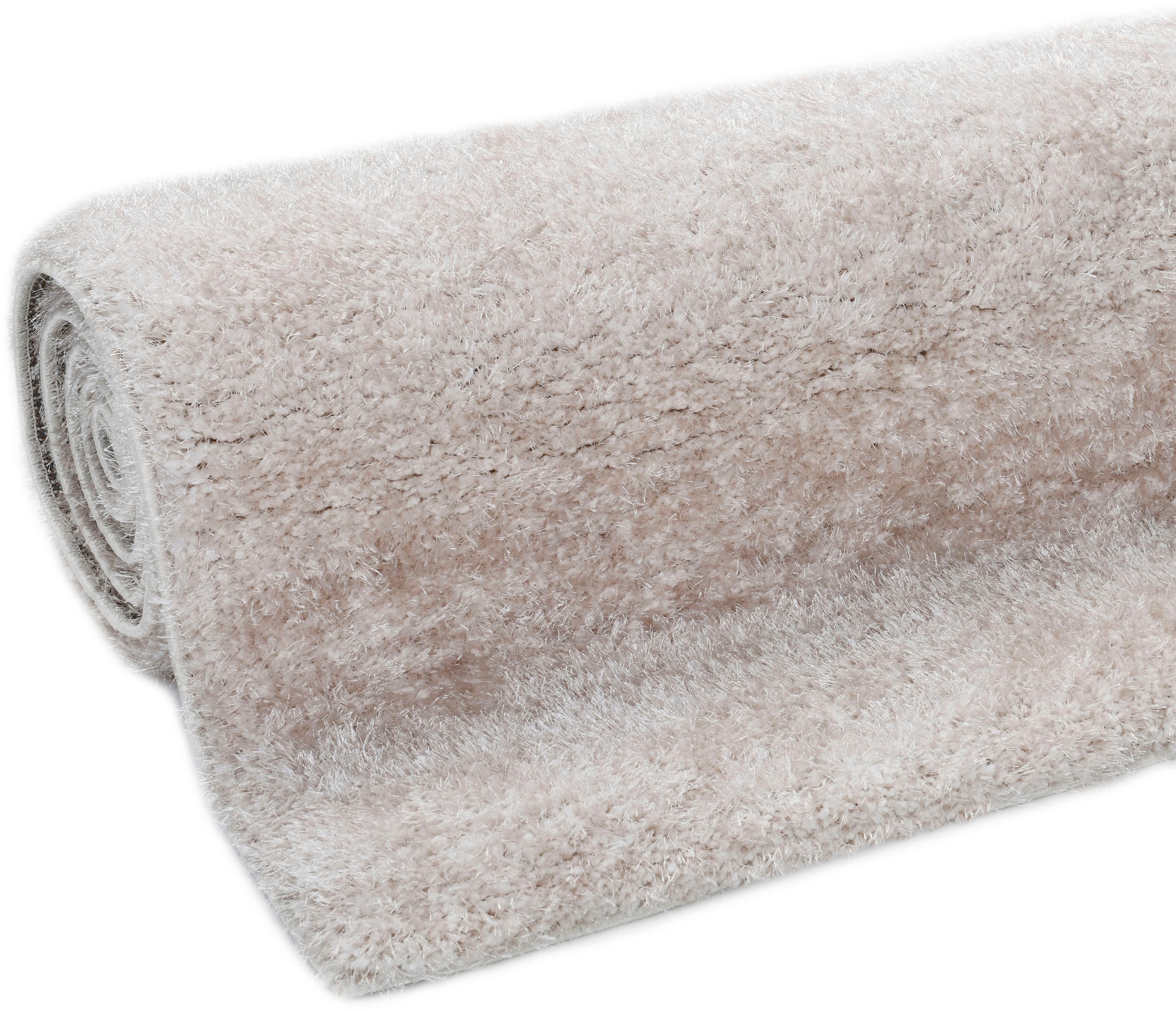 my home Hochflor-Teppich »Malin«, rechteckig, 43 mm Höhe, Shaggy in Uni-Farben, einfarbig, leicht glänzend, besonders weich