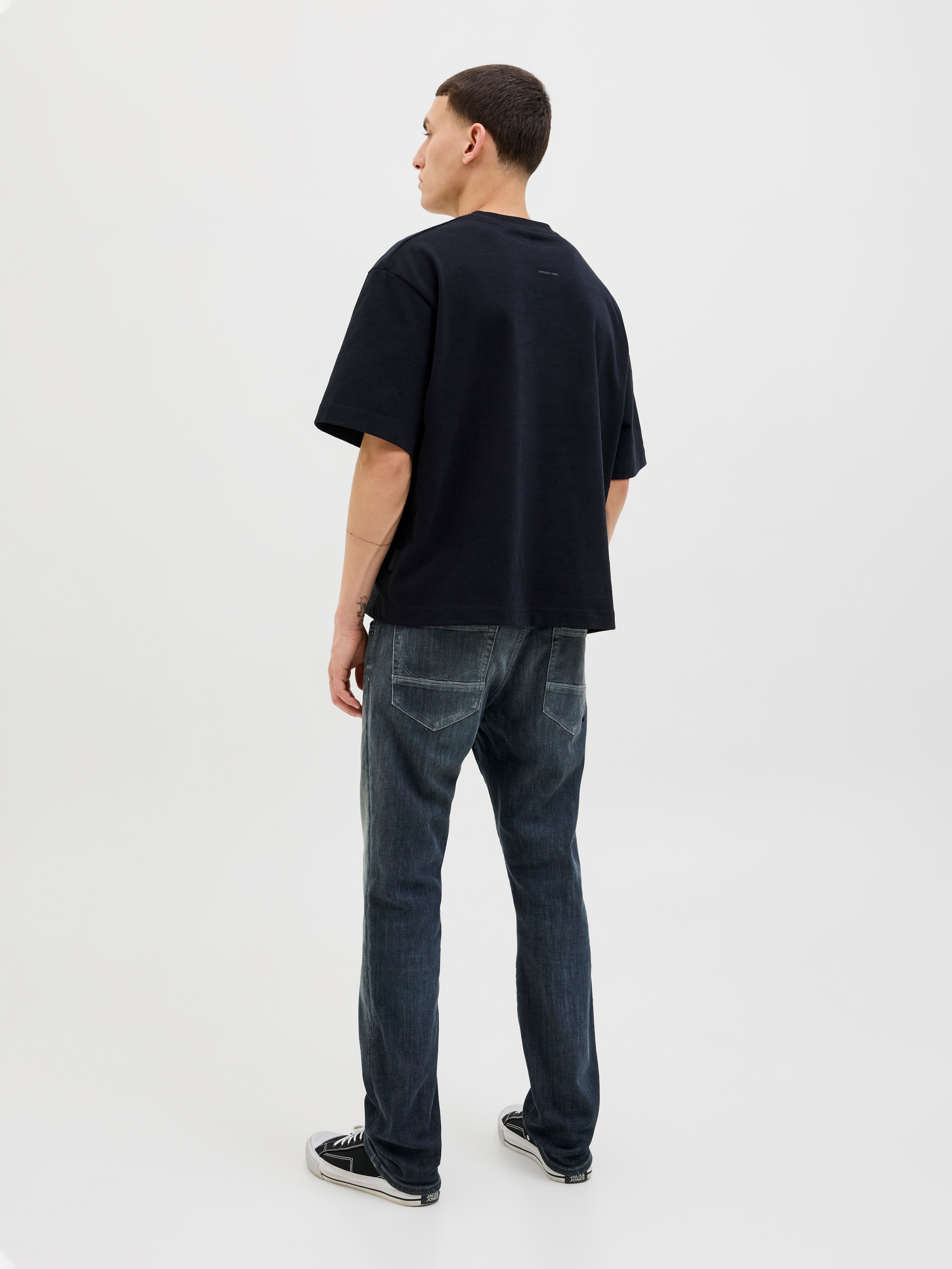 Jack & Jones Slim-fit-Jeans »JJIGLENN – Jeans mit Stretch, niedriger Leibhöhe und Taschen«, used, modisch, slim fit, Denim/Jeans