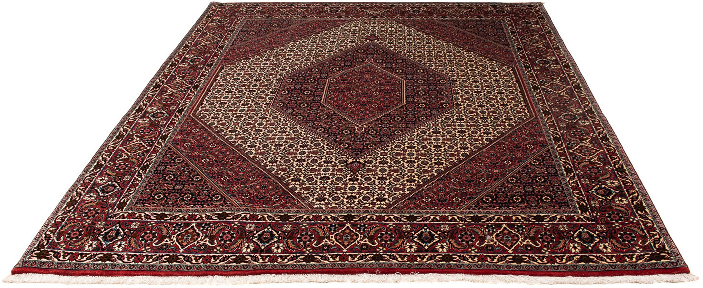 Image of morgenland Orientteppich »Perser - Bidjar - 245 x 202 cm - dunkelrot«, rechteckig, 15 mm Höhe, Wohnzimmer, Handgeknüpft, Einzelstück mit Zertifikat bei Ackermann Versand Schweiz