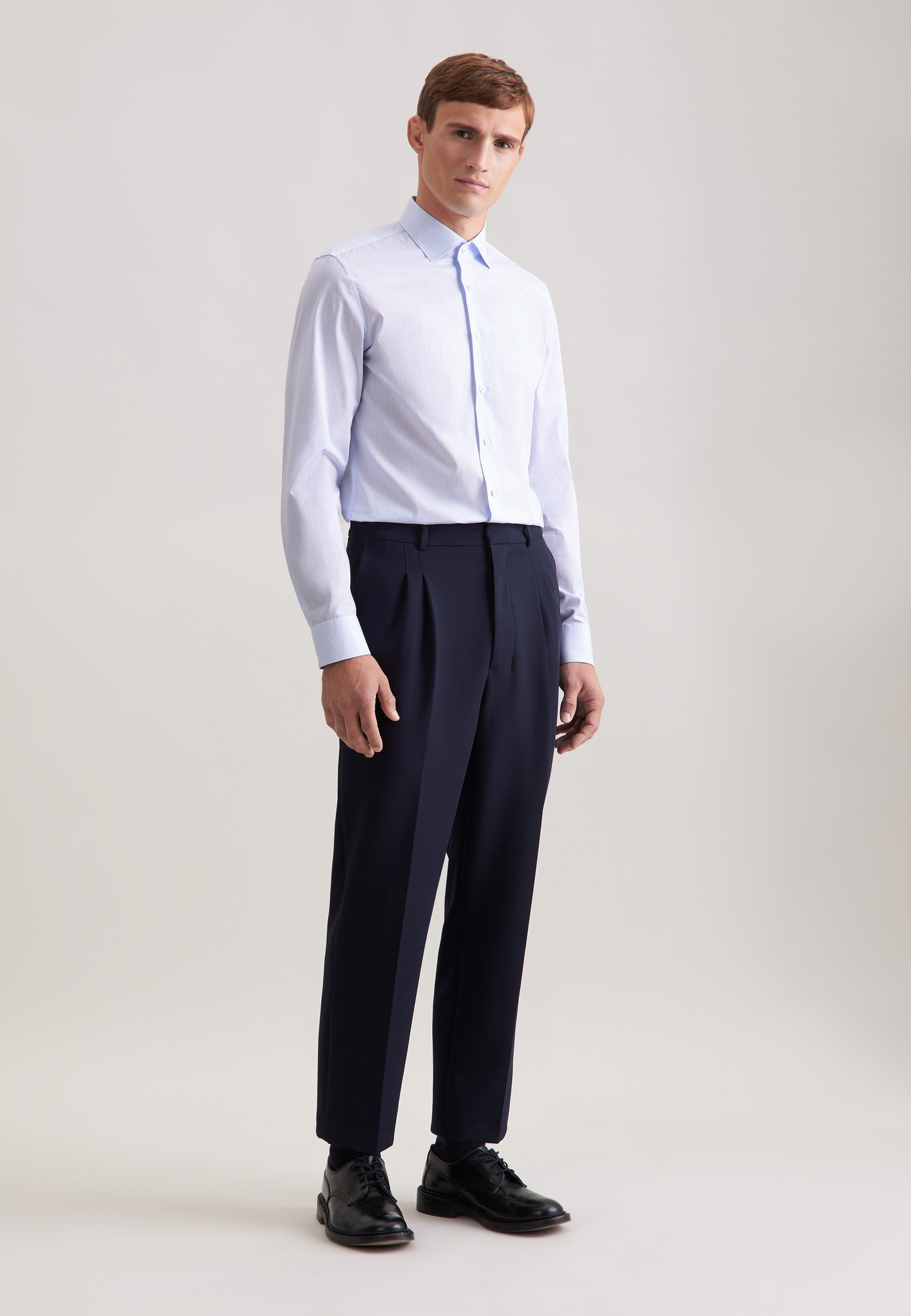 seidensticker Businesshemd »Schwarze Rose« Shaped 1/1 Kentkragen Druck