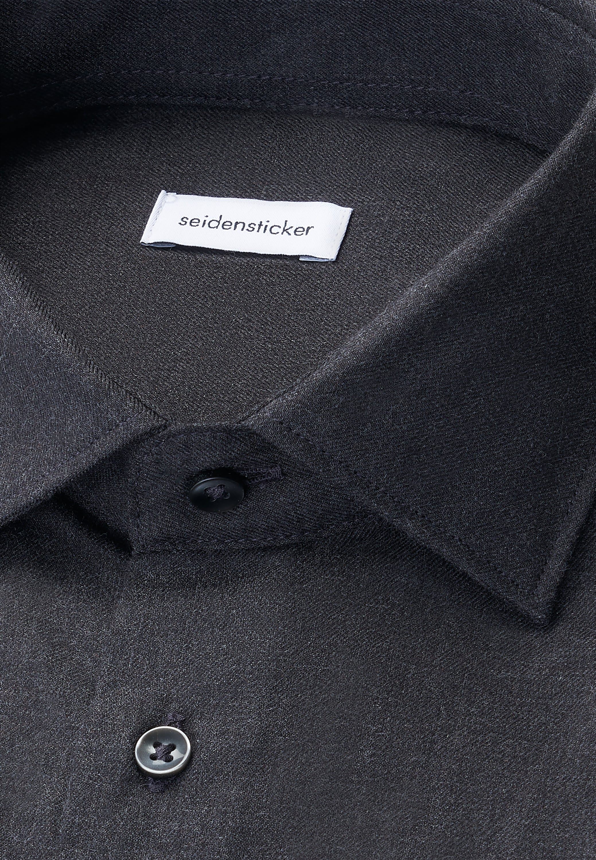 seidensticker Flanellhemd »Schwarze Rose« X-Slim 1/1 Kentkragen Uni