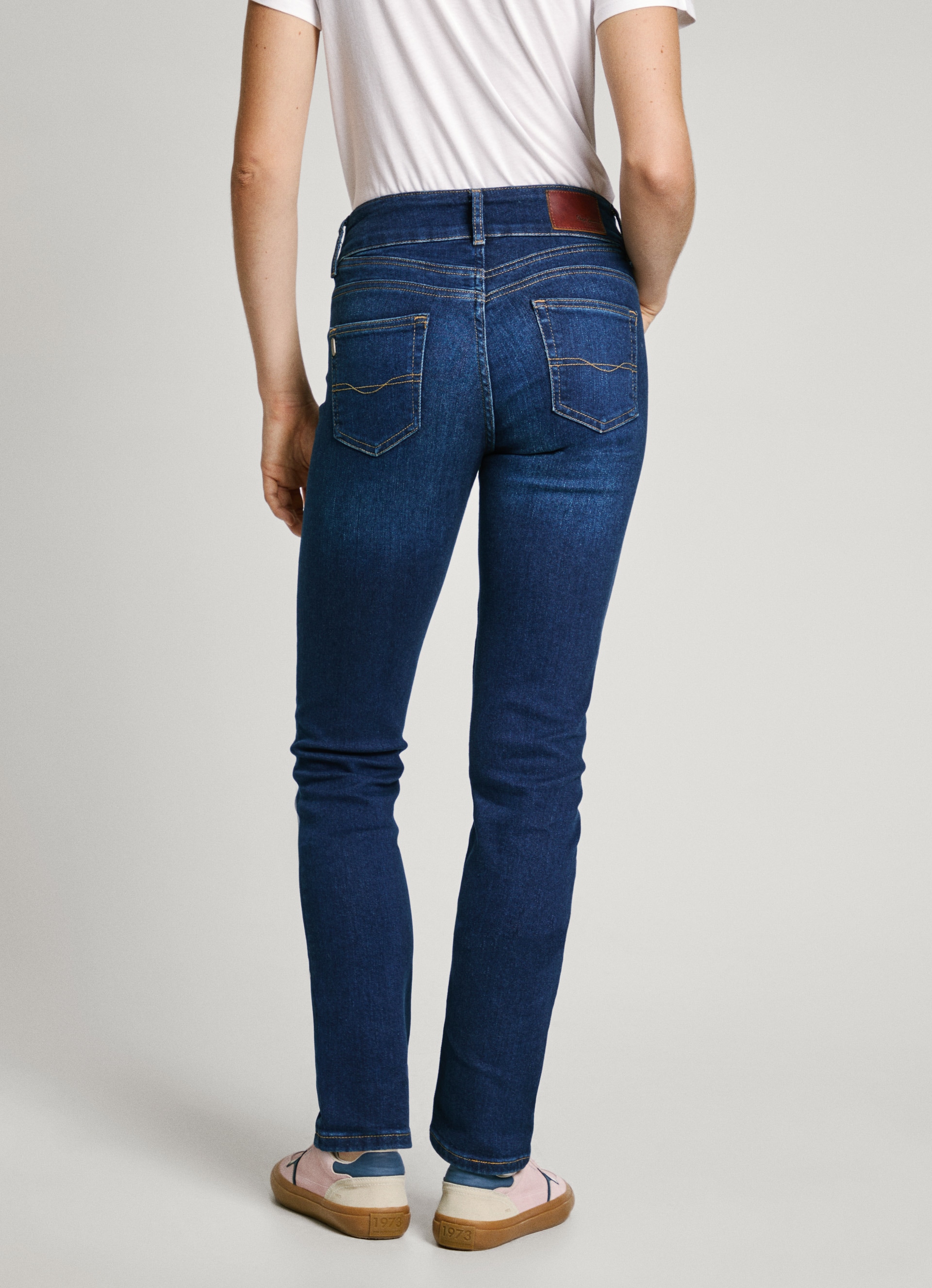 Pepe Jeans Slim-fit-Jeans »SLIM JEANS MW«, mit extrabreitem Bund mit Doppelknopf-Verschluss